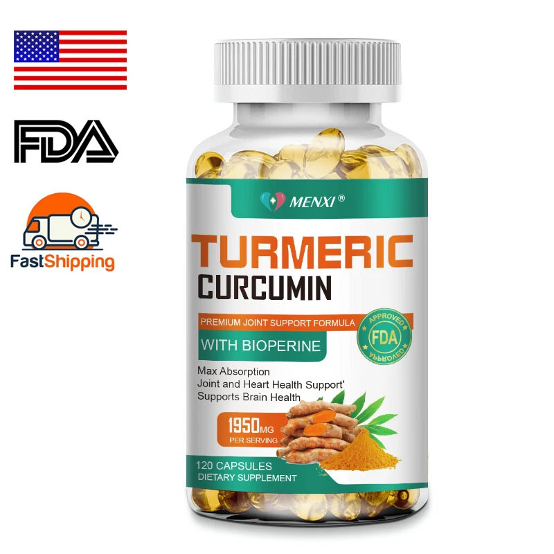 Turmeric Curcumin with Ginger and Bio pepper 2000mg Triple Strength Capsules 120