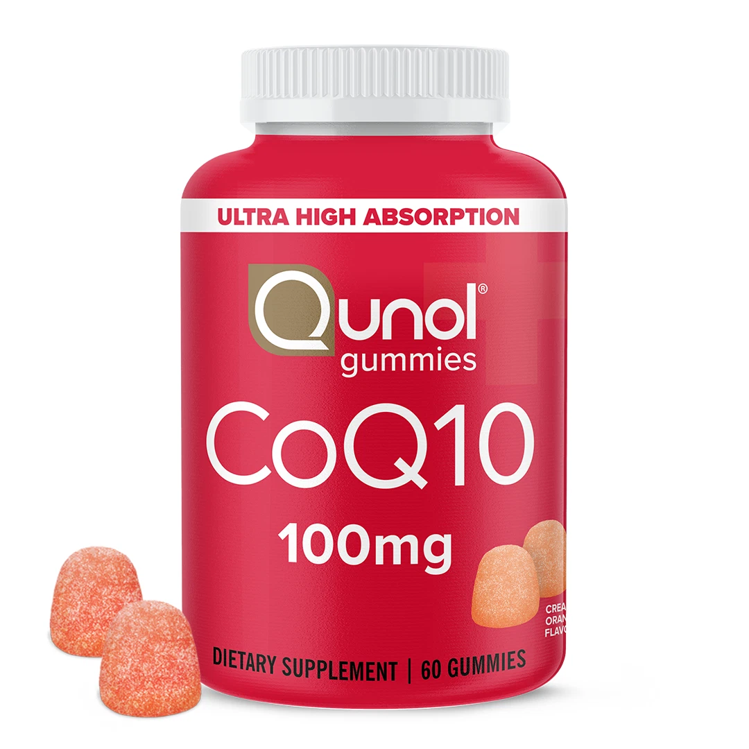 Qunol CoQ10 Gummies, 100mg, Ultra-High Absorption, Heart Health Supplement 60 Ct