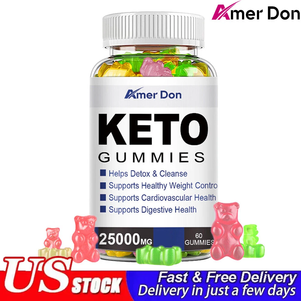 Keto Slimming Gummies 5,000mg Apple Cider Vinegar ACV Weight Loss 60 Gummy USA