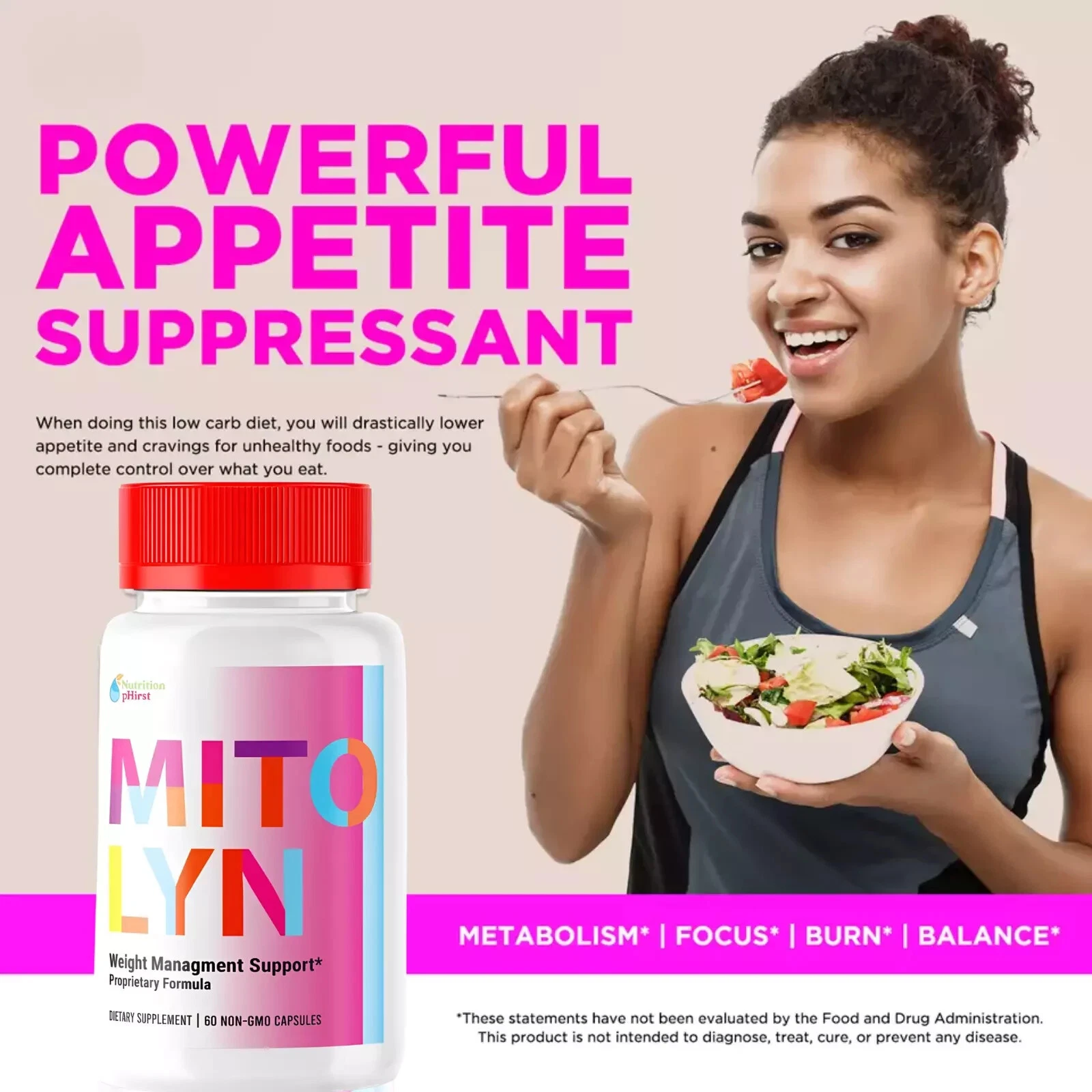 (5 Pack) Mitolyn Advanced Weight Loss Support Mito Lyn Maximum Strength 300Ct...