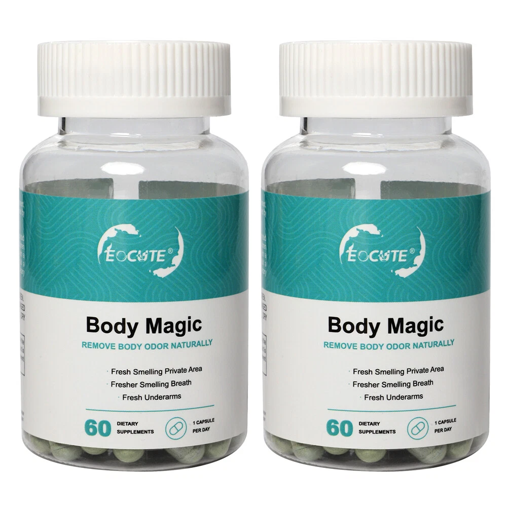 Deodorizing Capsules, Natural Body Odor Remedy Supplement, Freshens Underarms