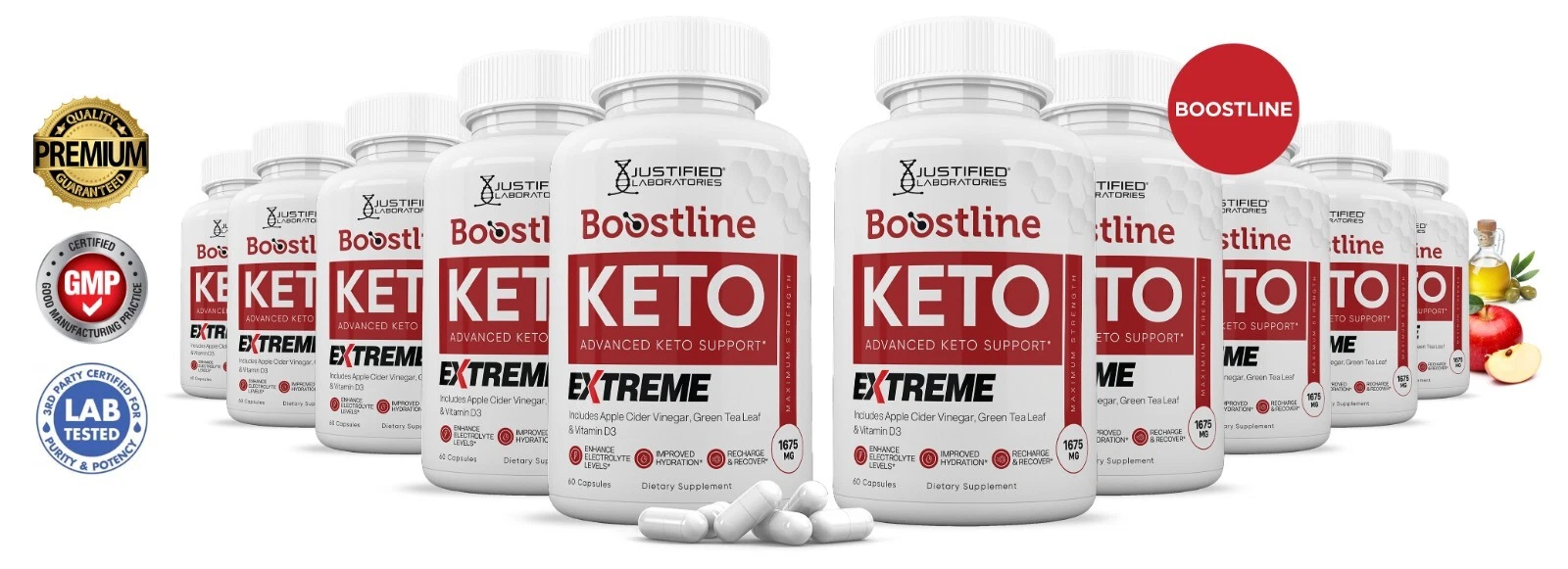 Boostline Keto ACV Extreme Pills 1675 MG Stronger Than Gummies Keto Support 10Pk