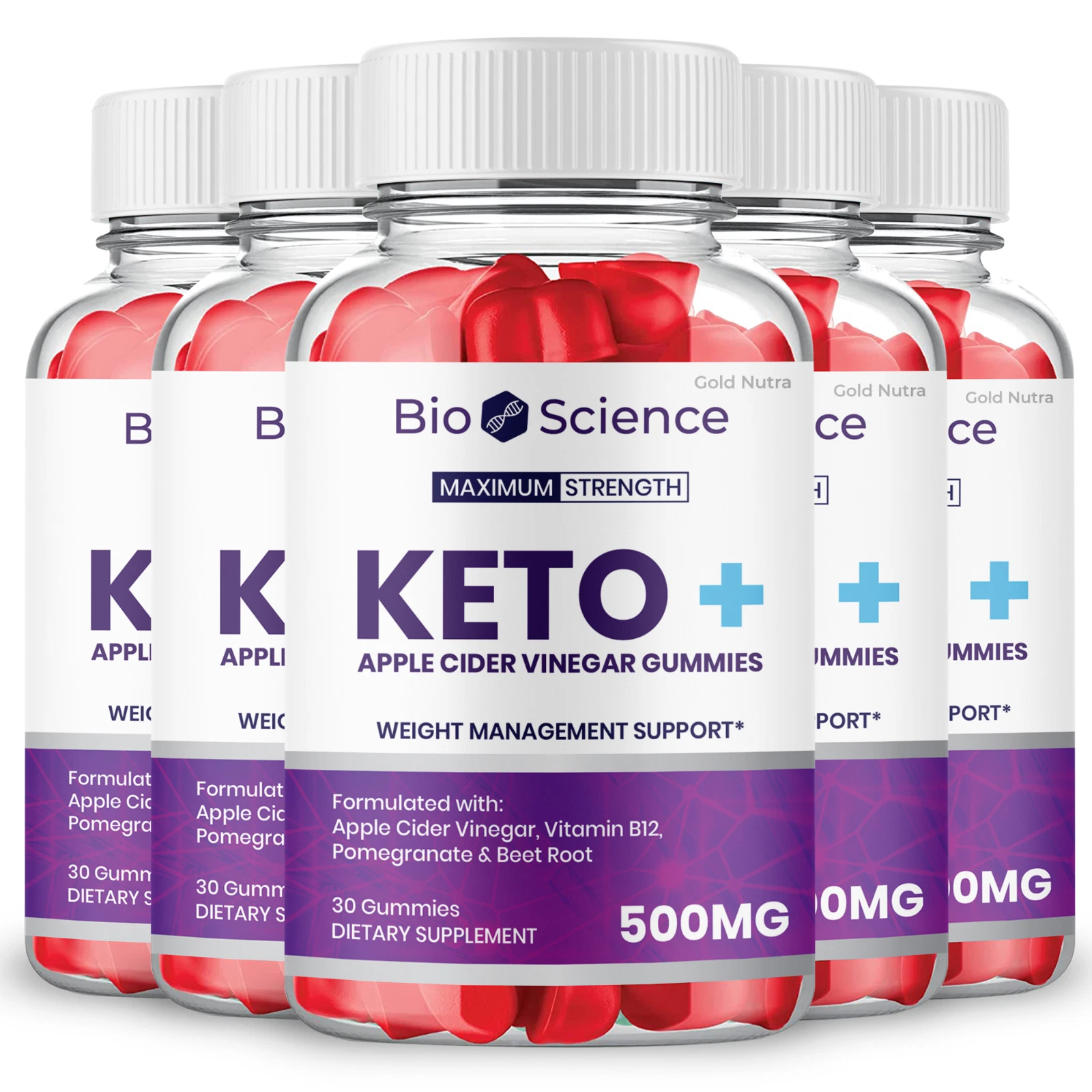 (5 Pack) Bio Science Keto ACV Gummies, Original BioScience Weight Loss Support
