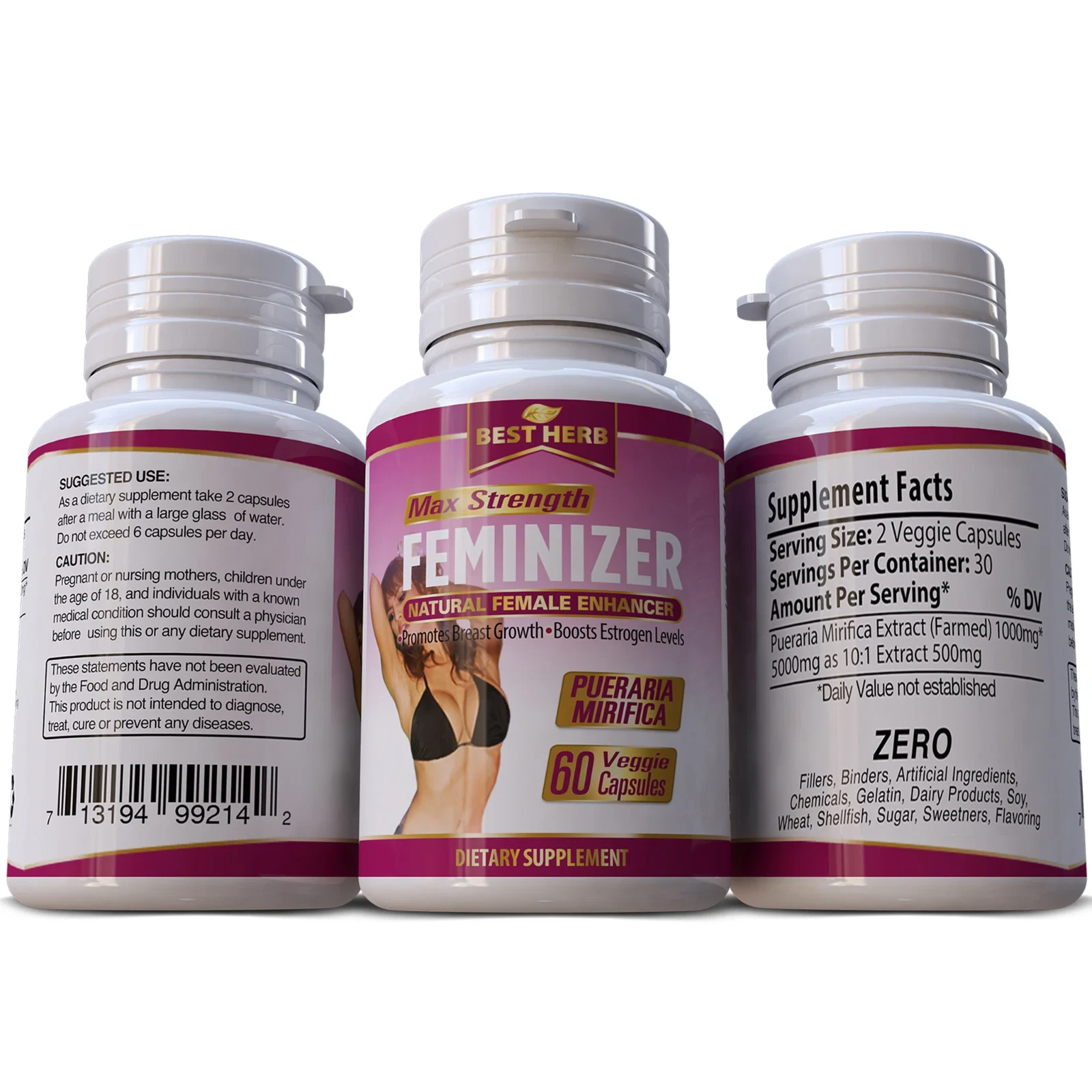 Breast Enhancement Pills & Estrogen Supplement Bigger Bust Women Female Chest