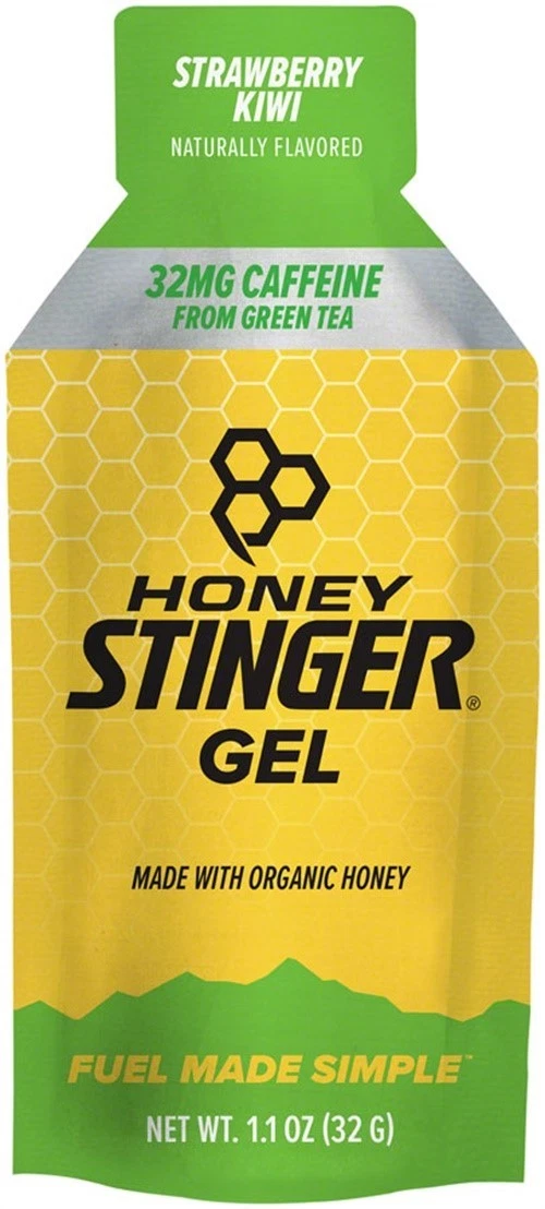 Honey Stinger Organic Energy Gel - Kiwi-Strawberry with Caffeine, Box of 24