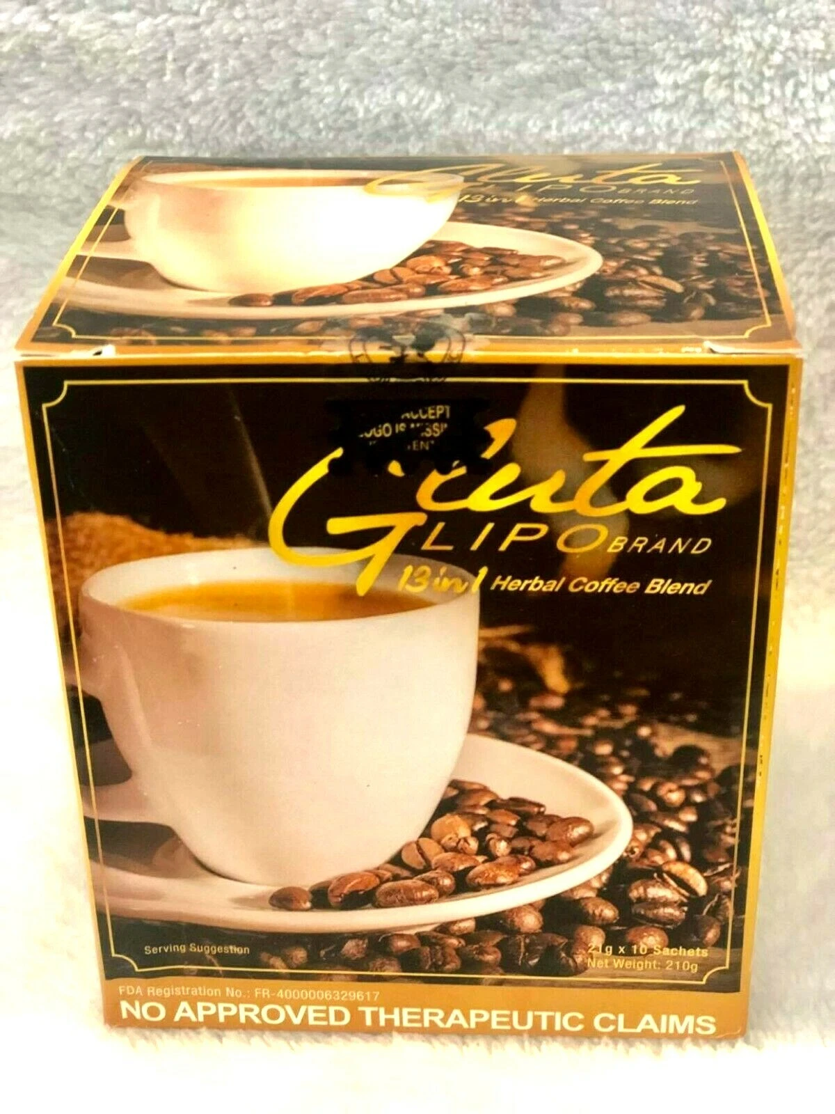 Gluta Lipo Coffee 13-in-1, Whitening & Slimming, 10-Sachets