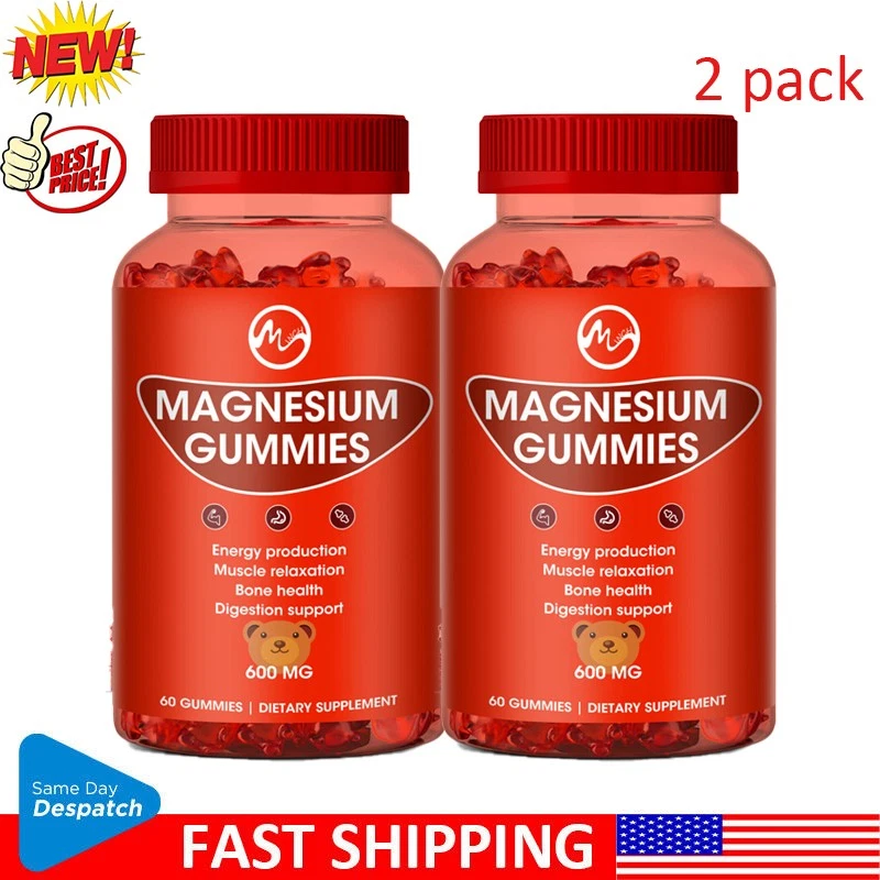 2XMagnesium Glycinate Gummies Brain Health&Relaxation Support,Sleep Support