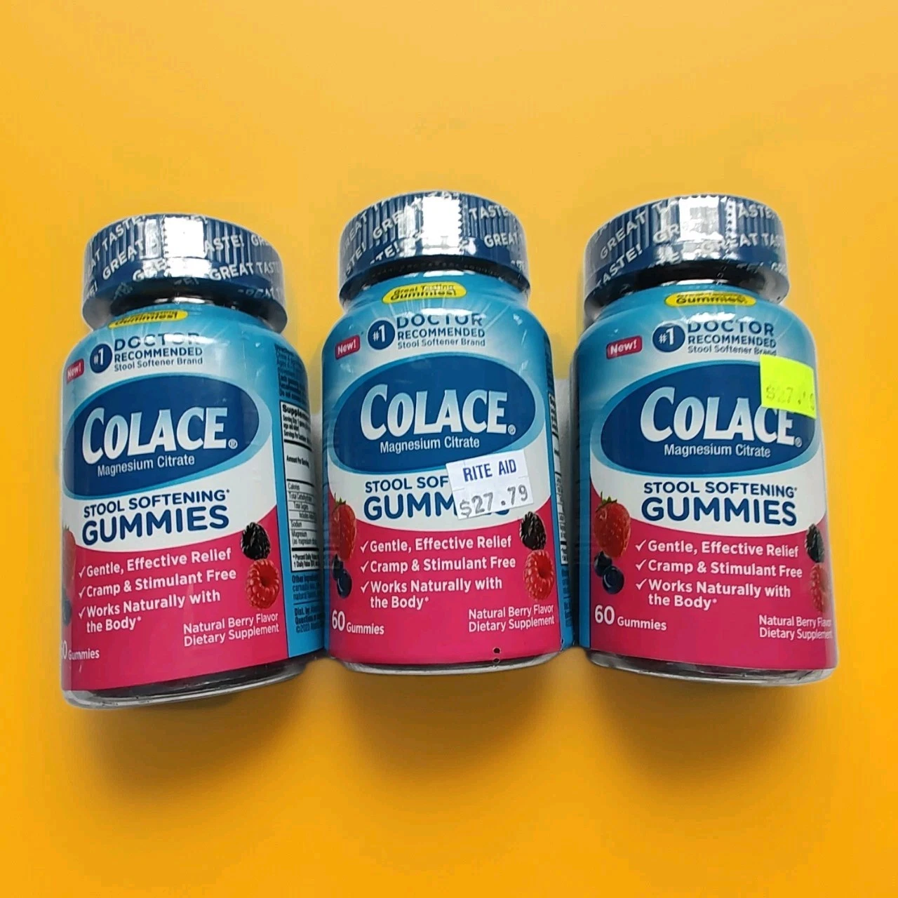 (EXP. JAN 2026)🏵️180ct | Colace Gummies | Mixed Berry | Constipation Relief