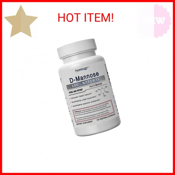 Superior Labs – Best D-Mannose NonGMO Dietary Supplement – 500mg, 120 Vegetable
