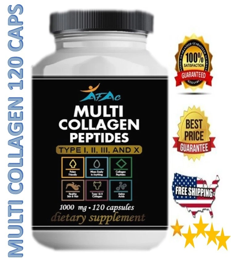 Supplements PILLS Collagen for Healthy Skin, Joints, Hair & Nails 1-Pack 120 CAP