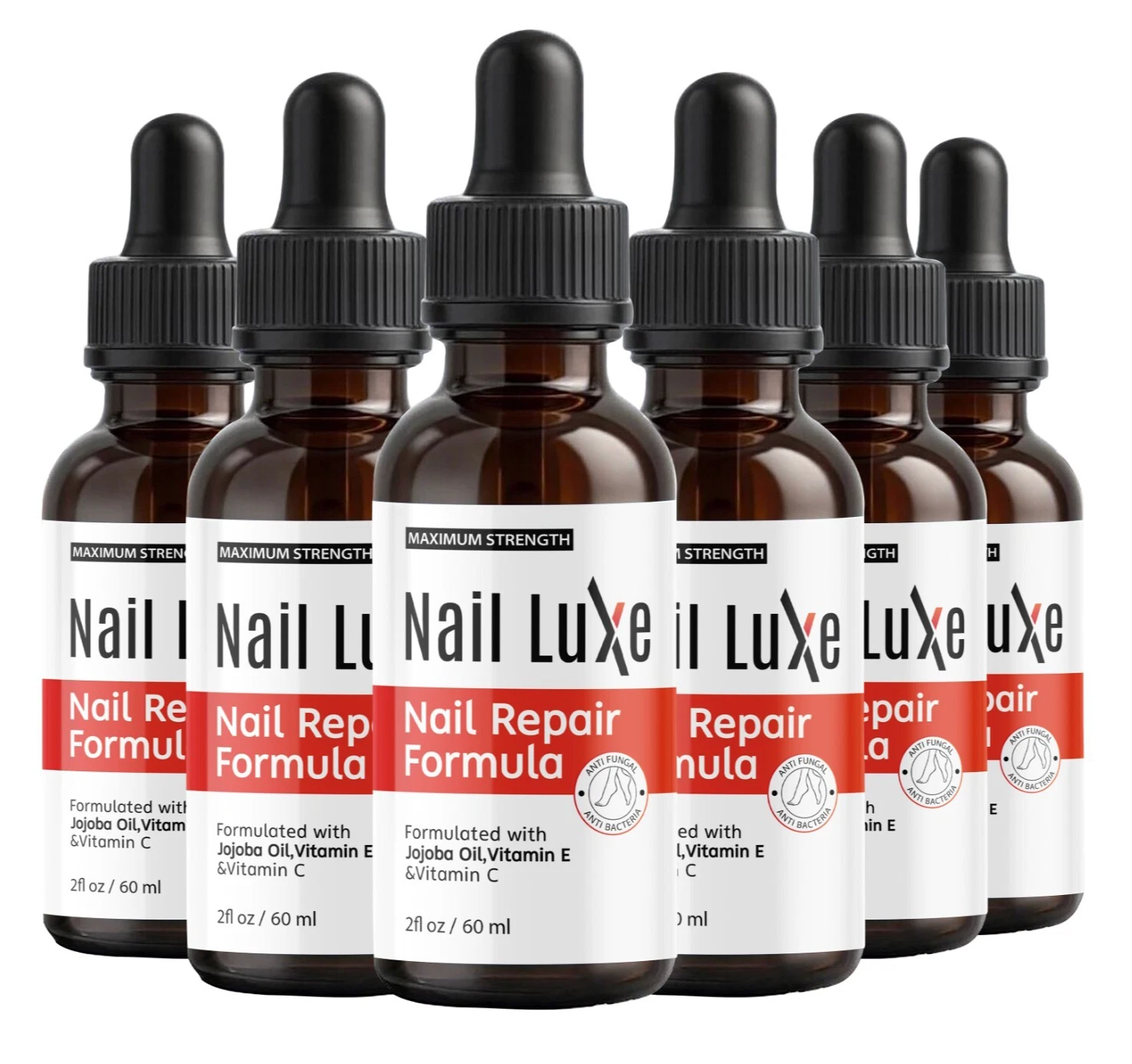 Nail Luxe Nail Repair Formula Drops Advanced Maximum Strength Formula (6 Pack)