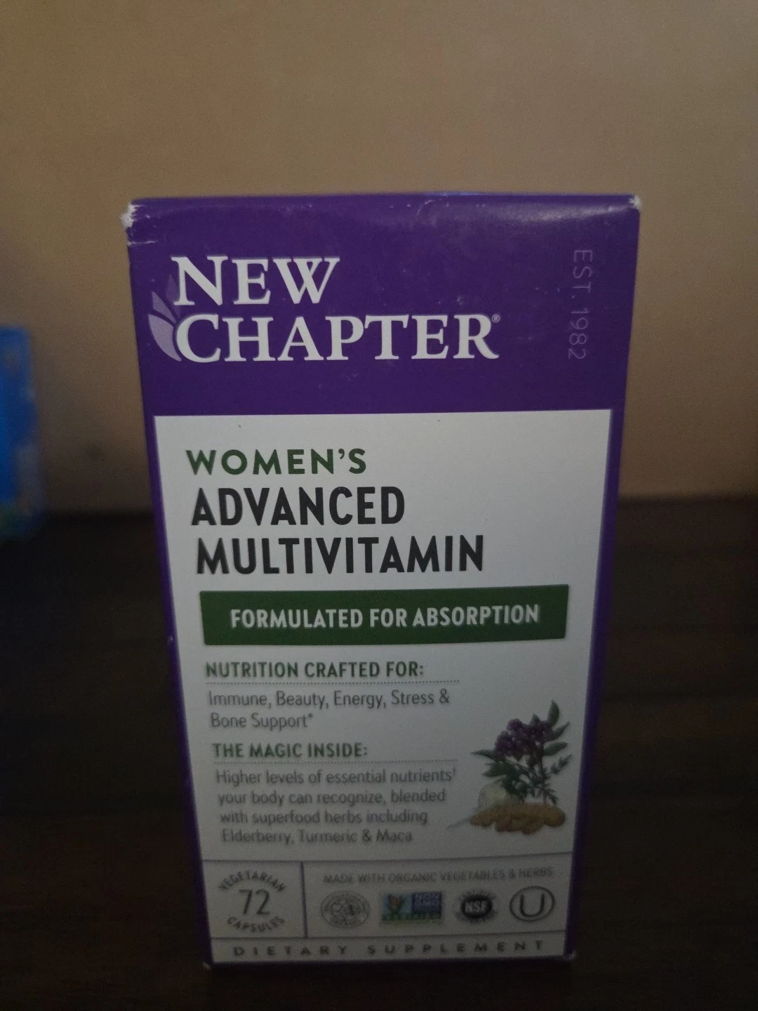 New Chapter, Women's Advanced Multivitamin, 72 Vegetarian Tablets Exp 11/25