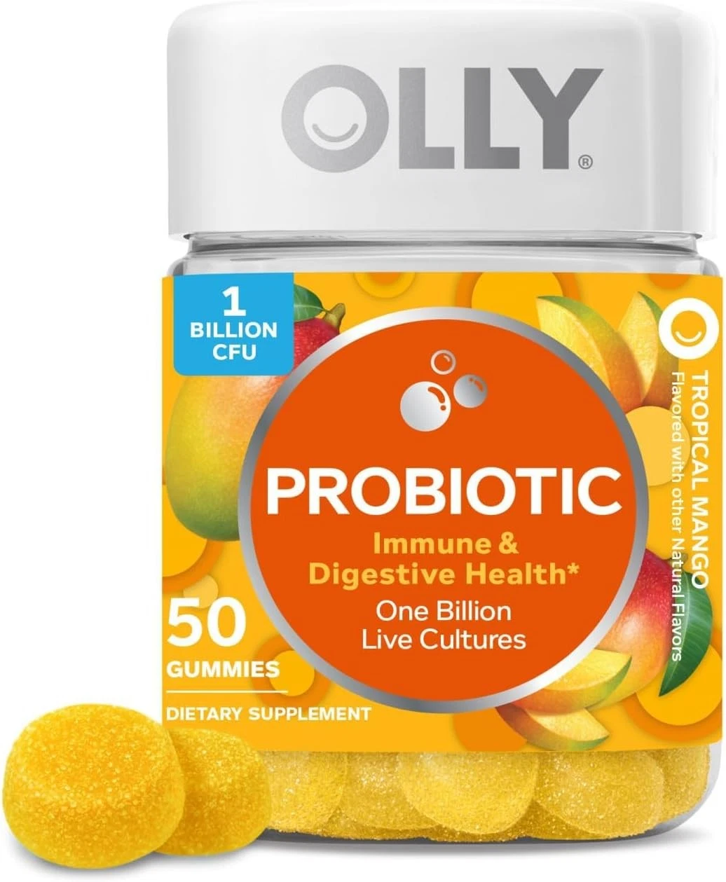 Immune & Digestive Support Probiotic Gummies to Prevent Stomach Issues (50-Ct)
