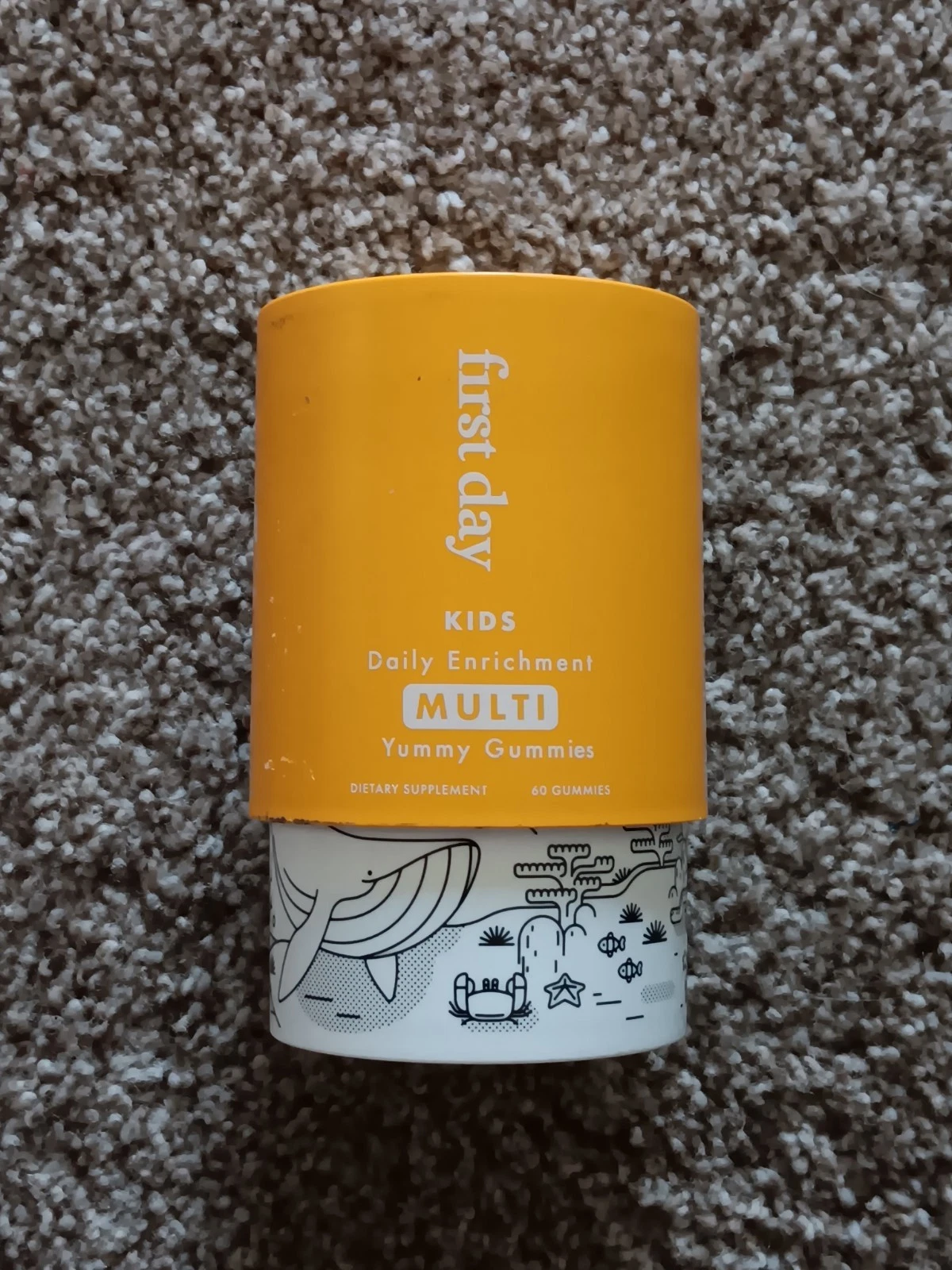 FIRST DAY Kids Daily Multivitamin Gummies A, D3, B6, B12, C, K2 Exp 06/20/2026