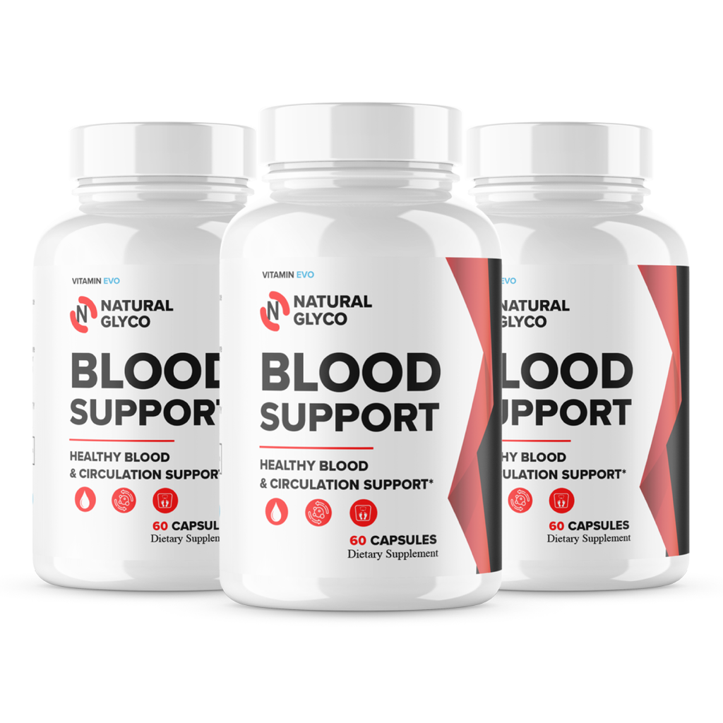(3 Pack) Natural Glyco Blood Support Capsules, NaturalGlyco Pills (180 Capsules)