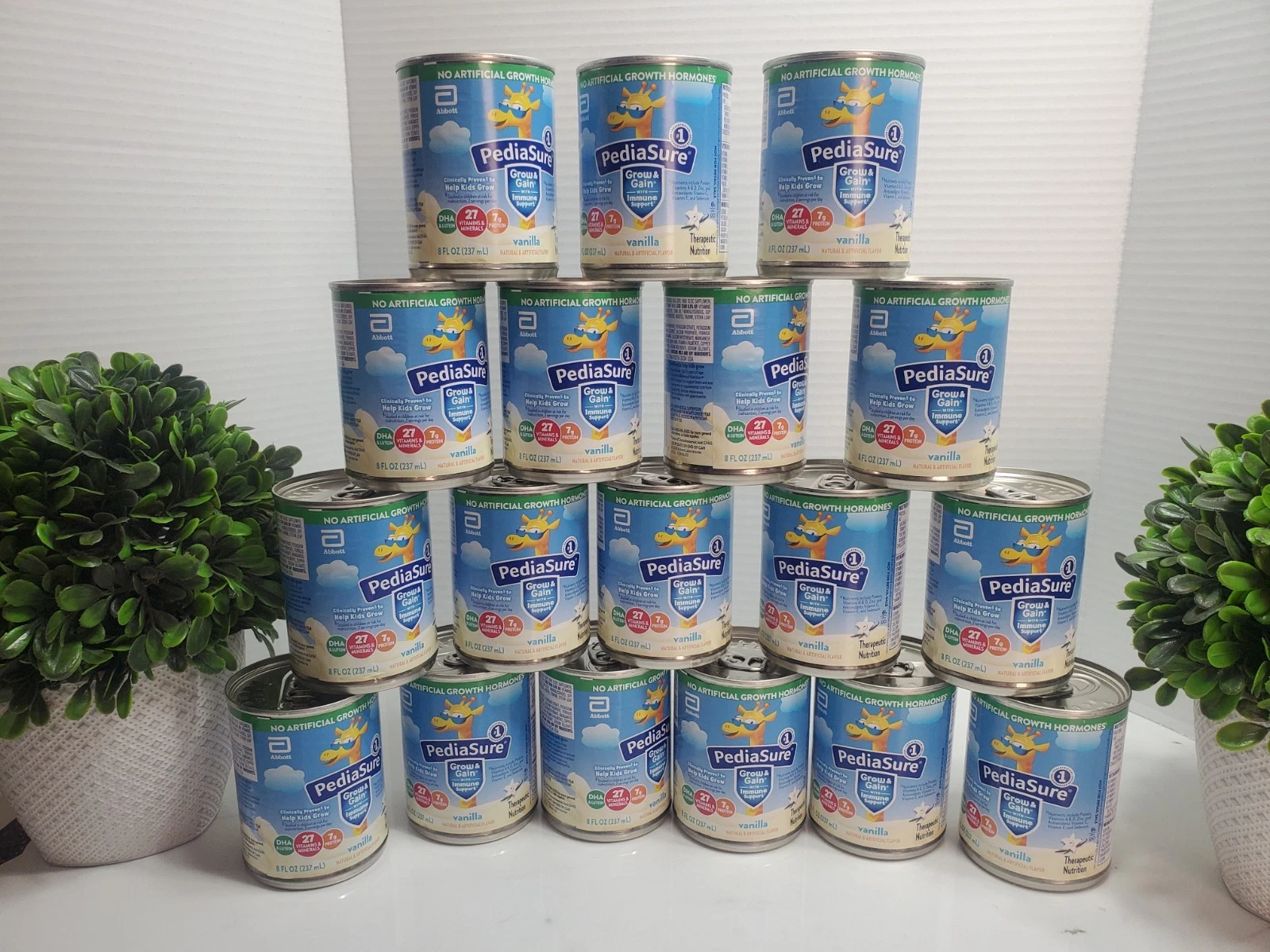 18 - PediaSure Grow & Gain Vanilla w/ Fiber & Immune Support 8oz Cans🔵06/26 NEW