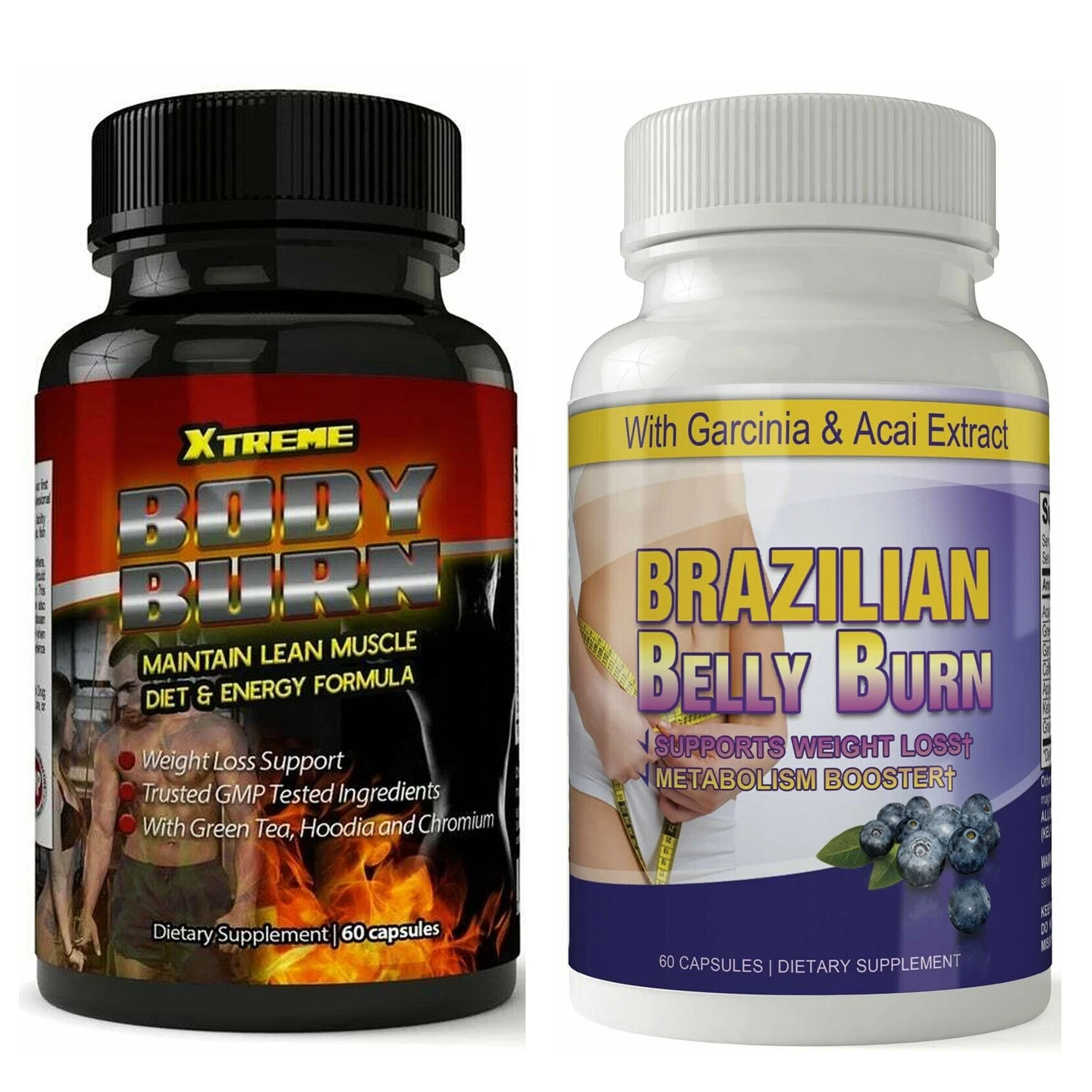 Xtreme Body Fat Burner Weight Loss Brazilian Belly Burn Metabolism Supplements