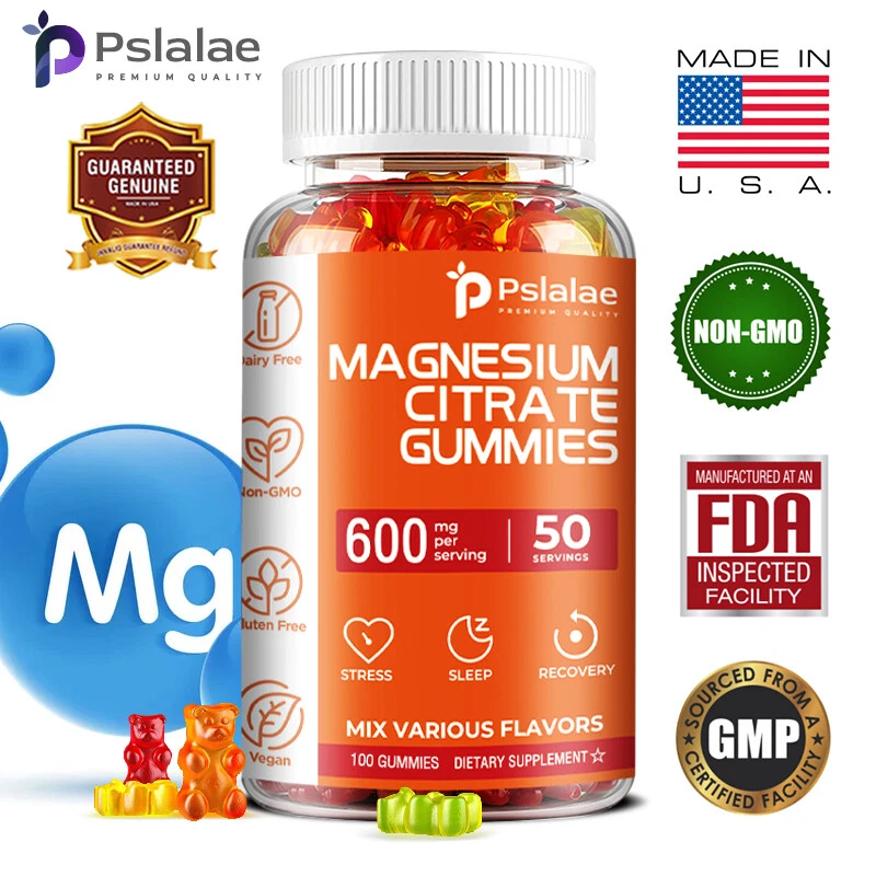 Magnesium Citrate Gummies - Sleep Support, Muscle, Bone Health, Relieve Fatigue