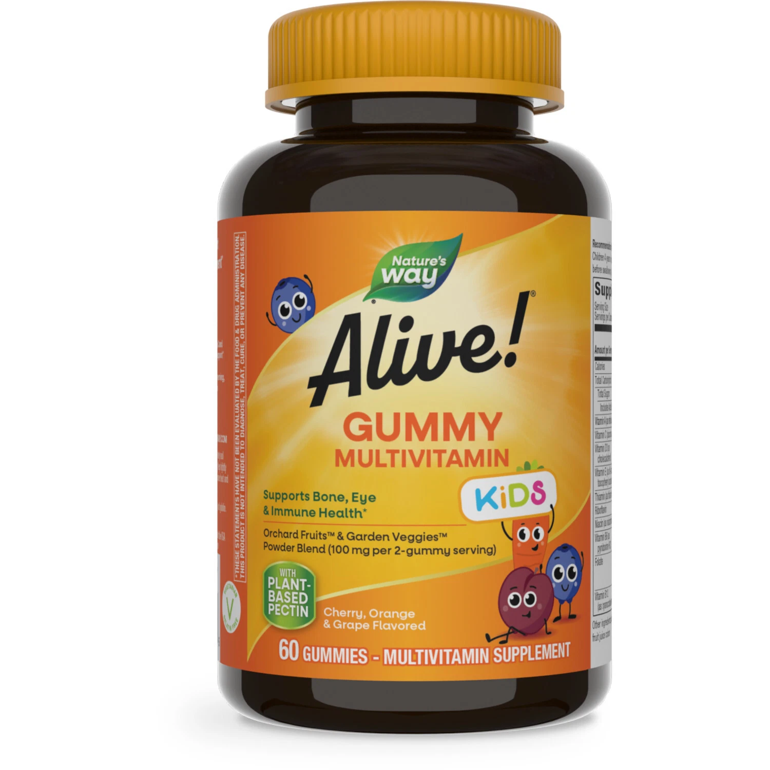 Nature’s Way Alive! Kids Multivitamin Gummy- 15 Vitamins & Minerals- Gelatin-Fre