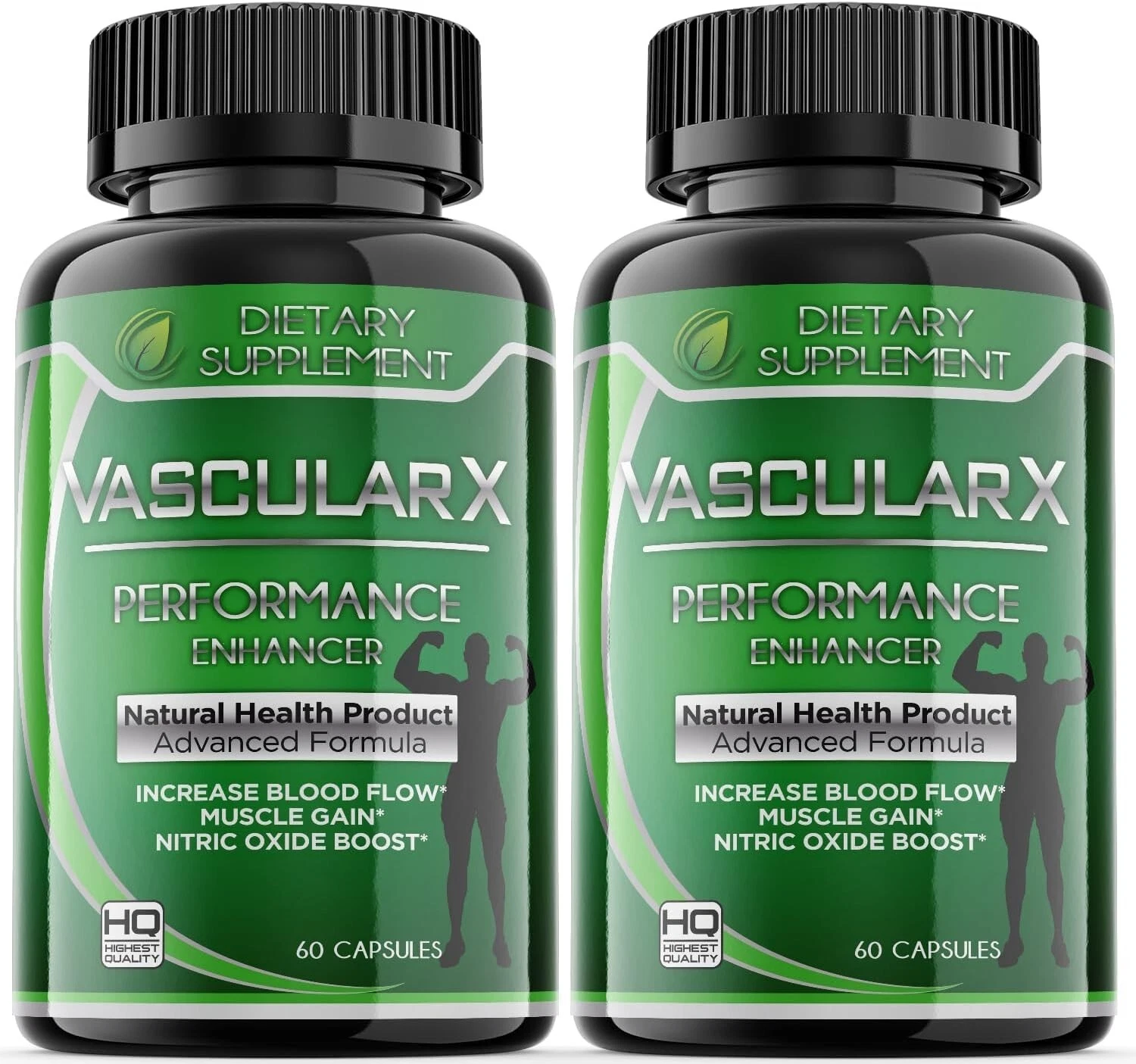 (2 Pack) Vascular X Pills - Male Vitality Support Supplement - 120 Capsules