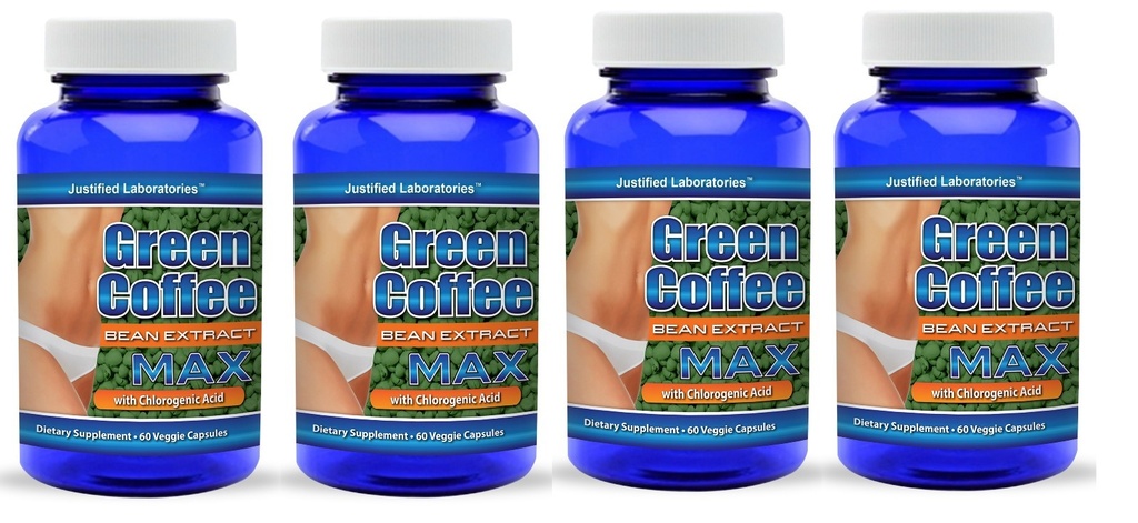 Pure Green Coffee Bean Extract 50% Chlorogenic Acid Weight Loss Diet 4 Pack