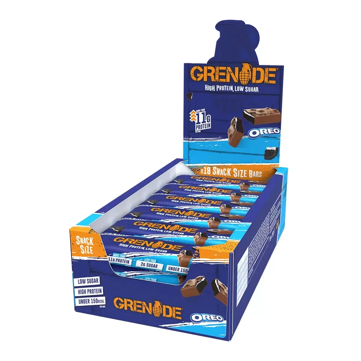 18 x Grenade OREO Protein Bars 35g, Law Sugar, High Protein Healthy Carb Killer