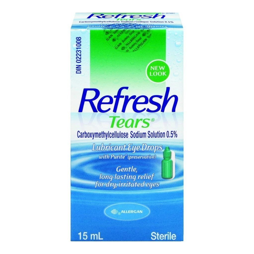 REFRESH Tears Sterile Lubricant Eye Drops - 15 ml Exp 8/2027