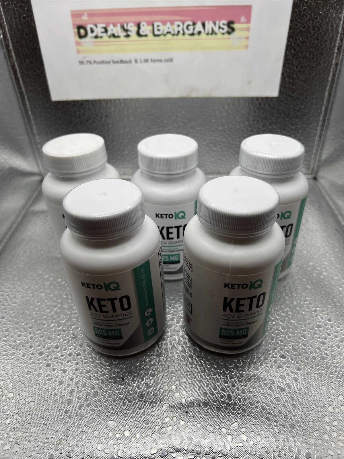 5 Bottles Of Keto IQ ACV Gummies 30ct ea/525 mg Gummies. NEW/SEALED. Exp 03/2026