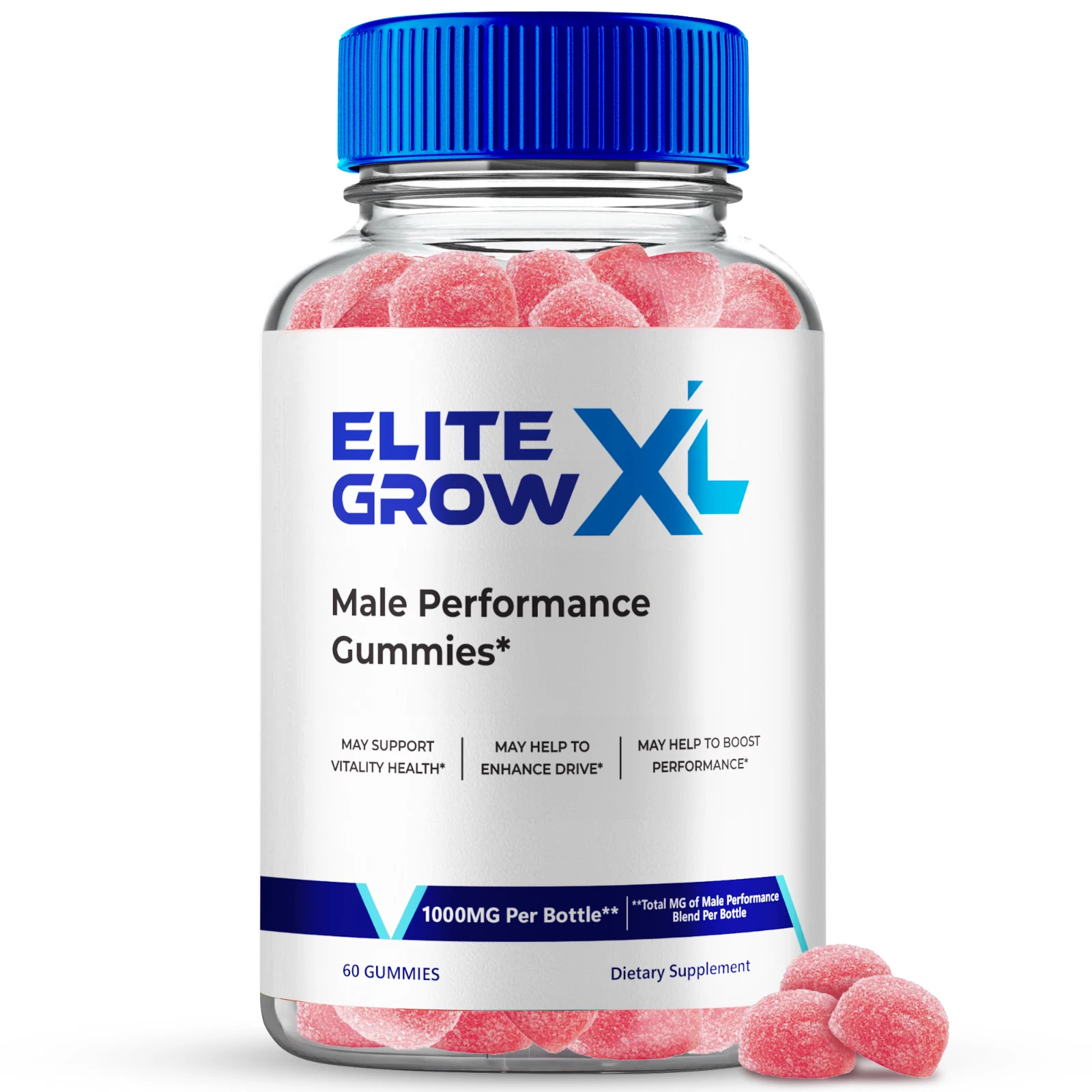Elite Grow XL Men Gummies, Advanced Formula Support Stamina & Endurance 60ct