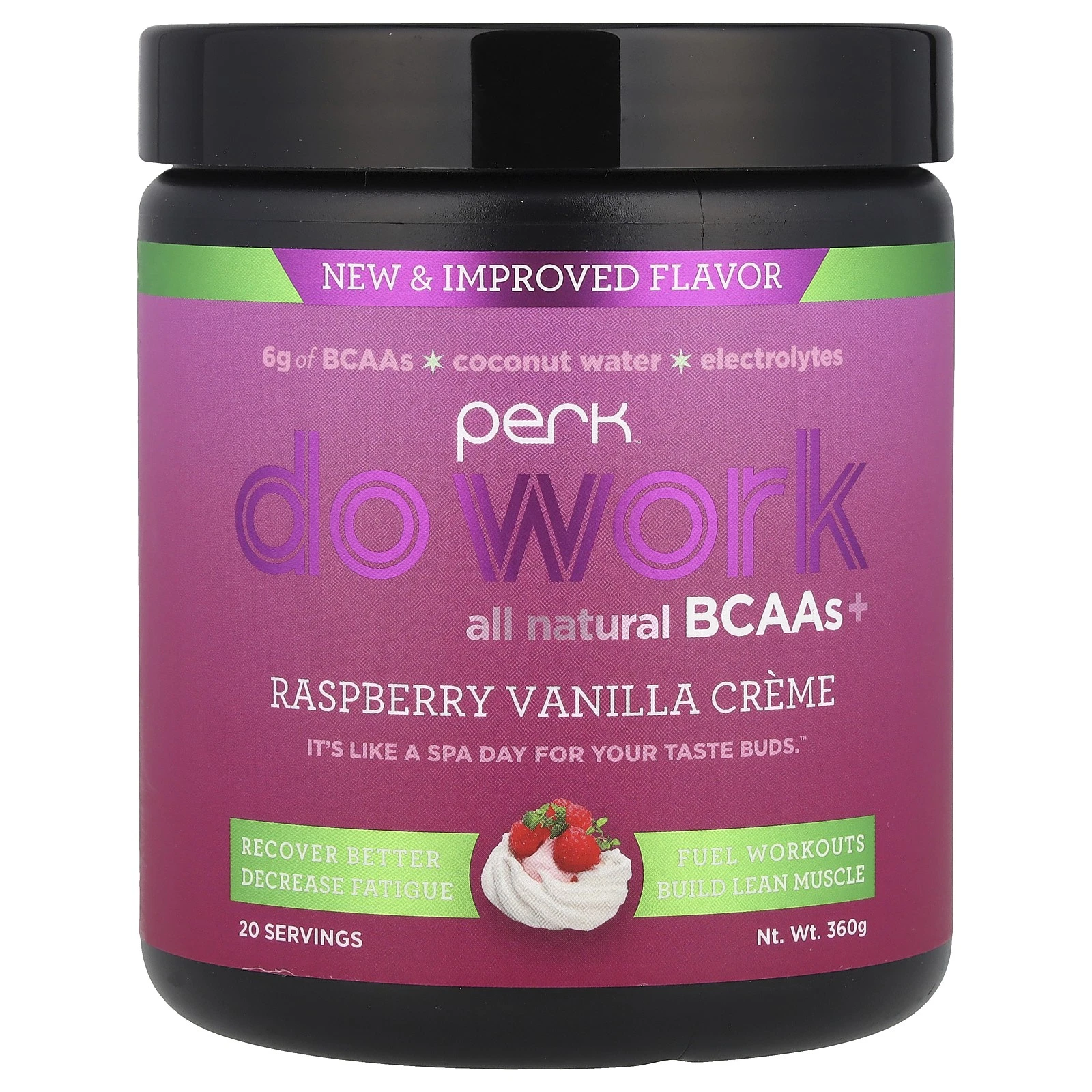 Do Work, All Natural BCAAs+, Raspberry Vanilla Creme, 360 g