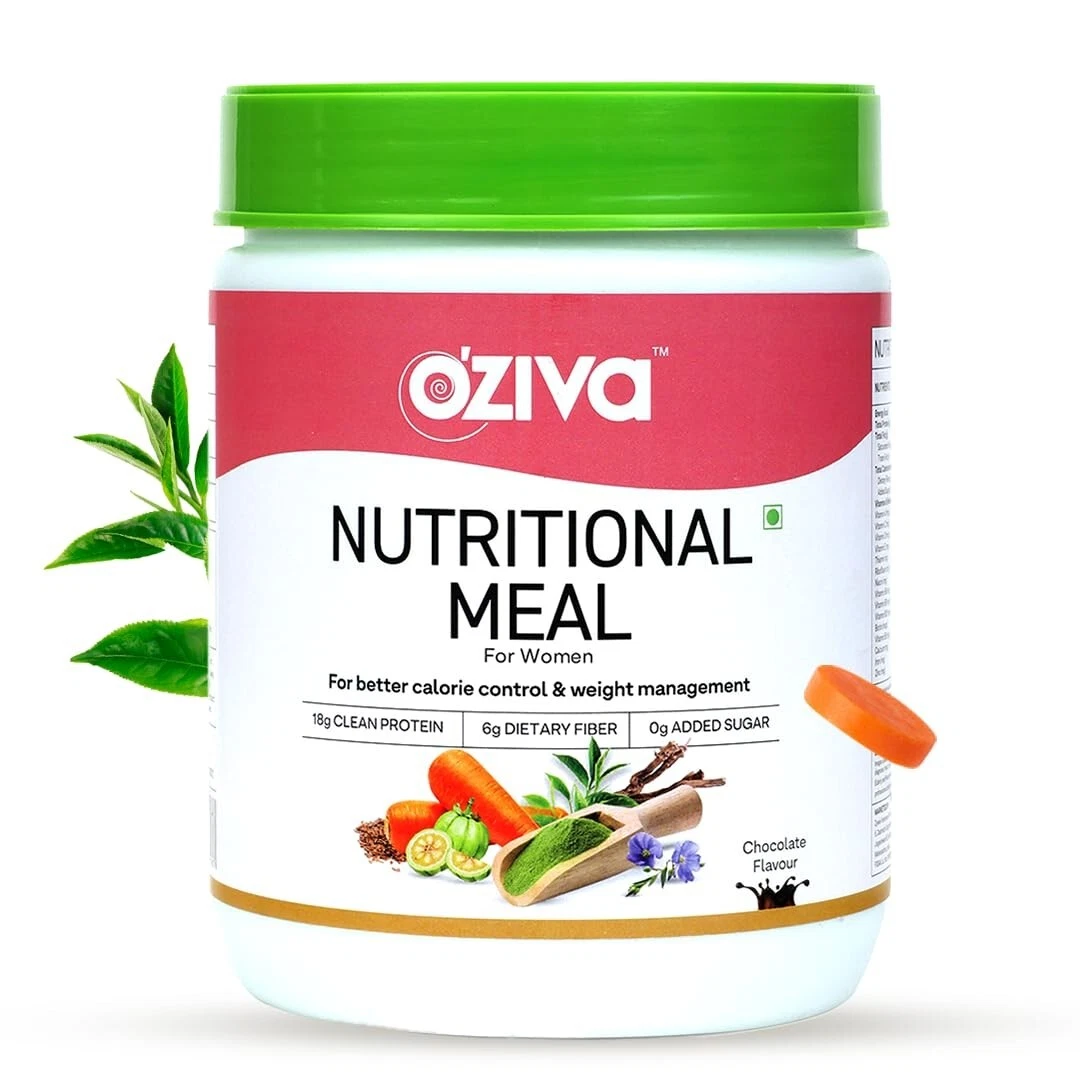 OZiva Nutritional Meal, Replacement Shake for Weight Management Chocolate 423g