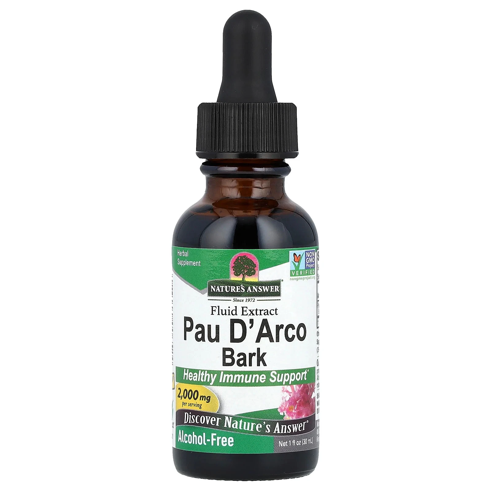 Nature s Answer Pau D Arco Alcohol-Free 2 000 mg 1 fl oz 30 ml Alcohol-Free,
