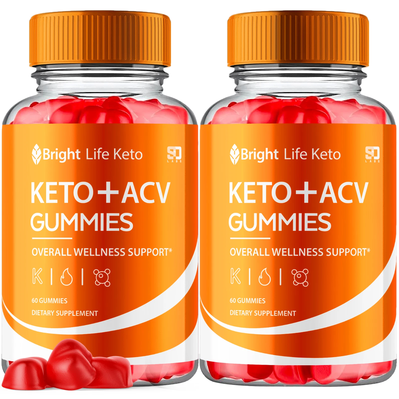 (2 Pack) Bright Life Keto+ ACV Gummies - For Weight Management & Healthy Body