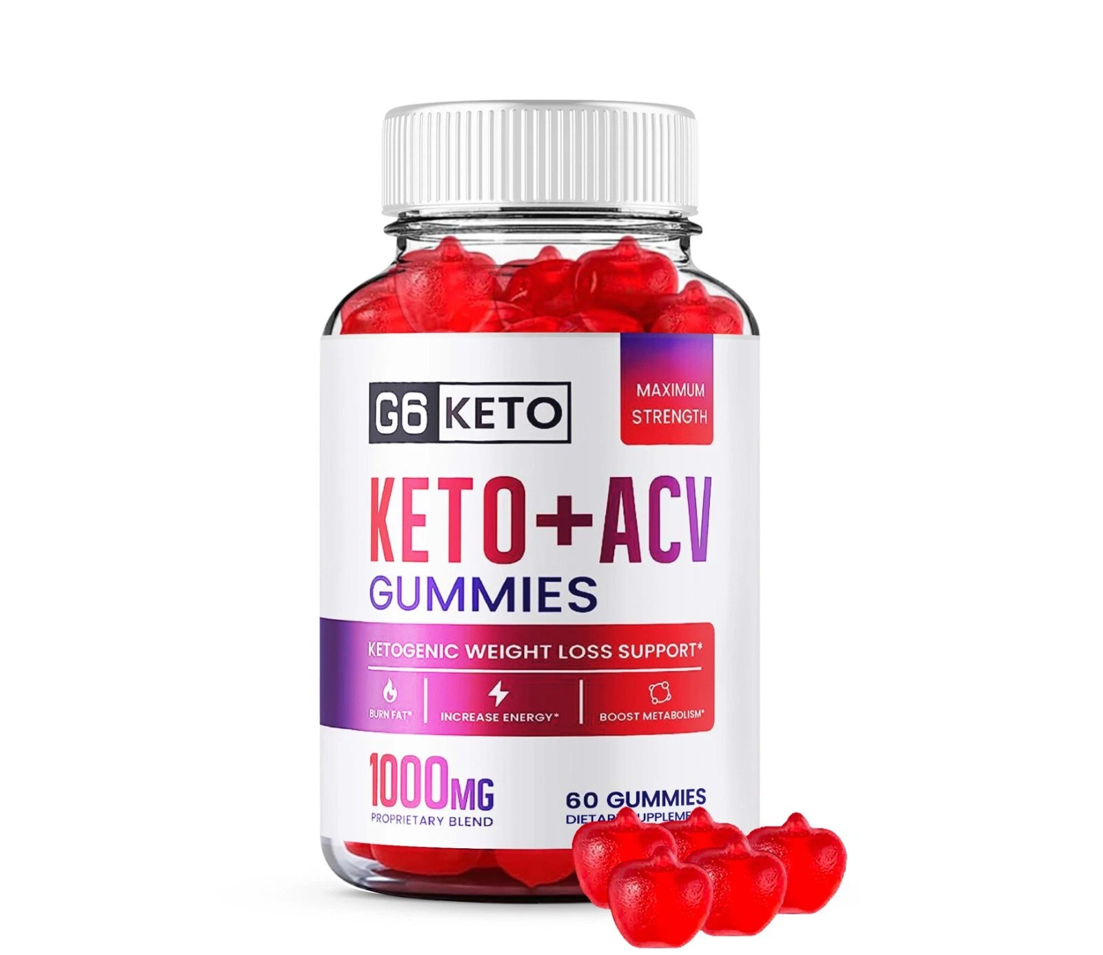 G6 Keto ACV Gummies Weight Management Support Dietary Supplement - (60 Gummies)
