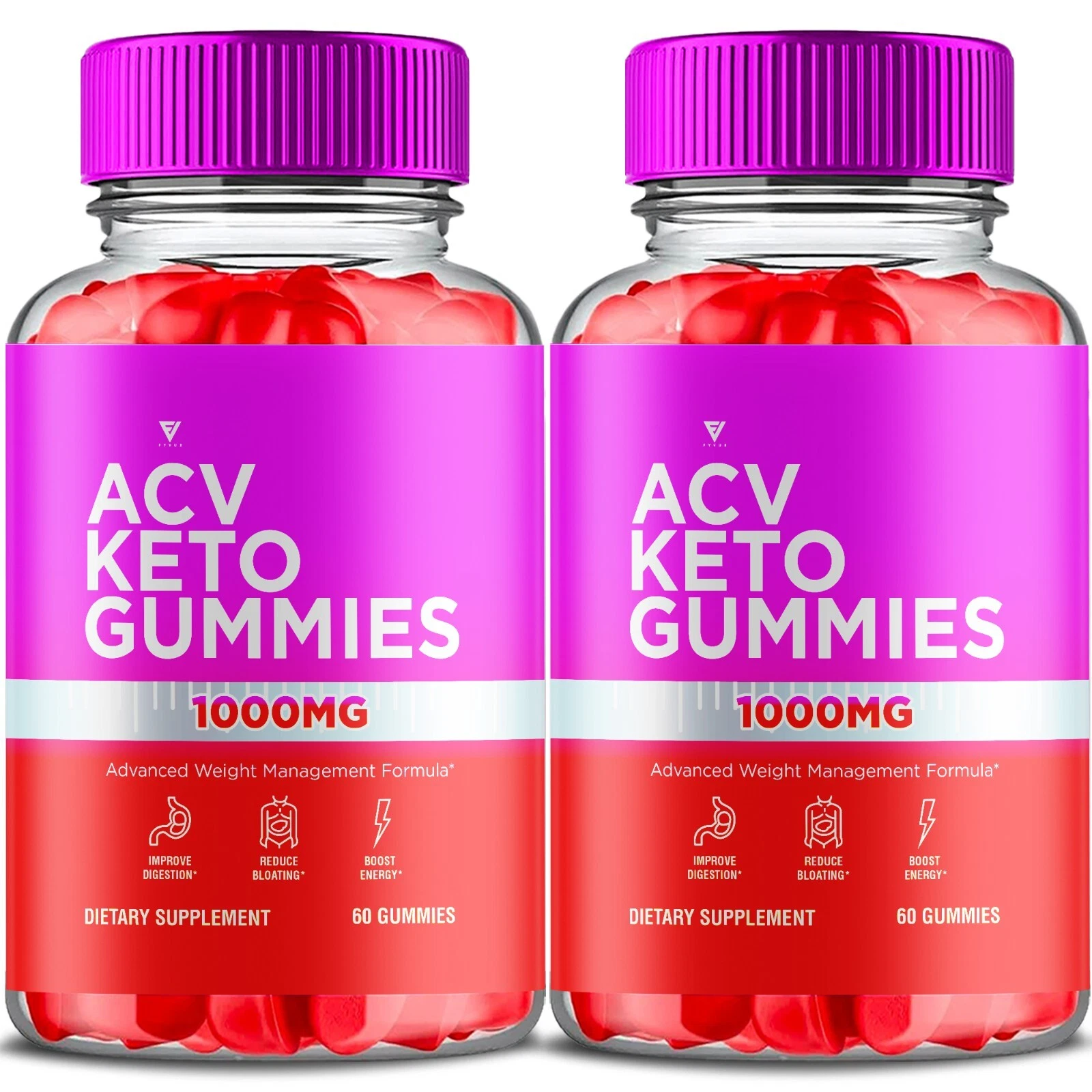 (2 Pack) ACV Keto Gummies for Weight Loss 1000mg Keto ACV Gummies (120 Gummies)