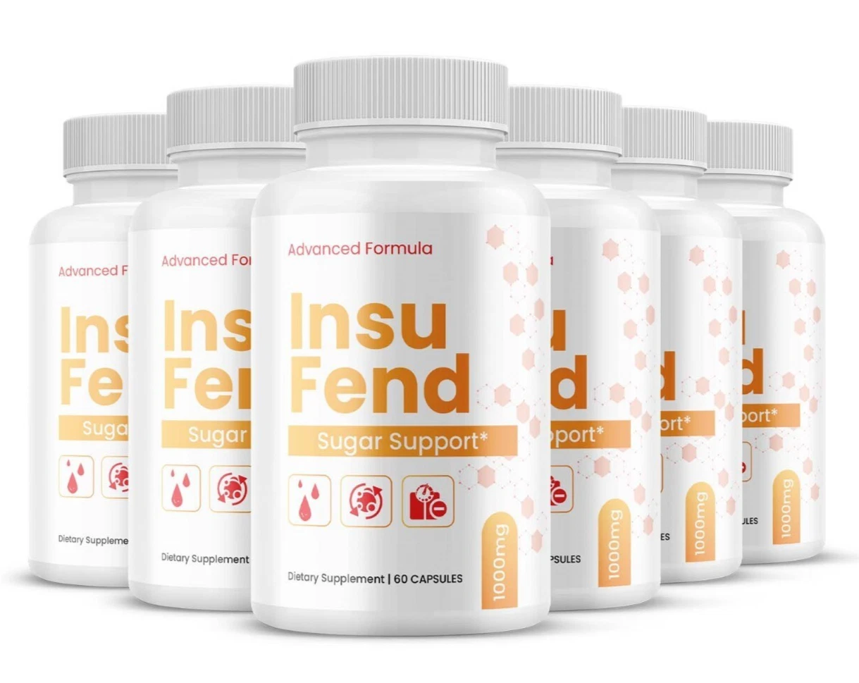 (6 Pack) Insu Fend Blood Sugar Support Pills, Advanced Blood Formula