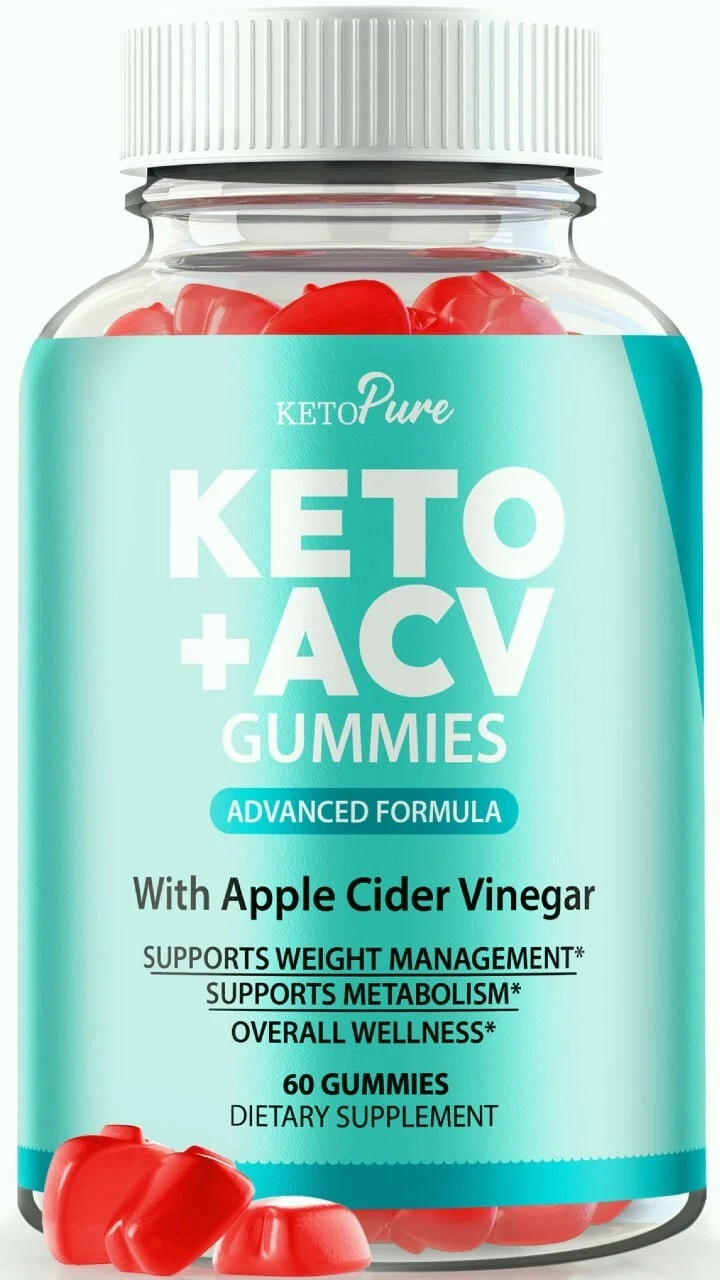 KetoPure Keto ACV Gummies, Keto Pure for Advanced Weight Loss & Energy 60ct