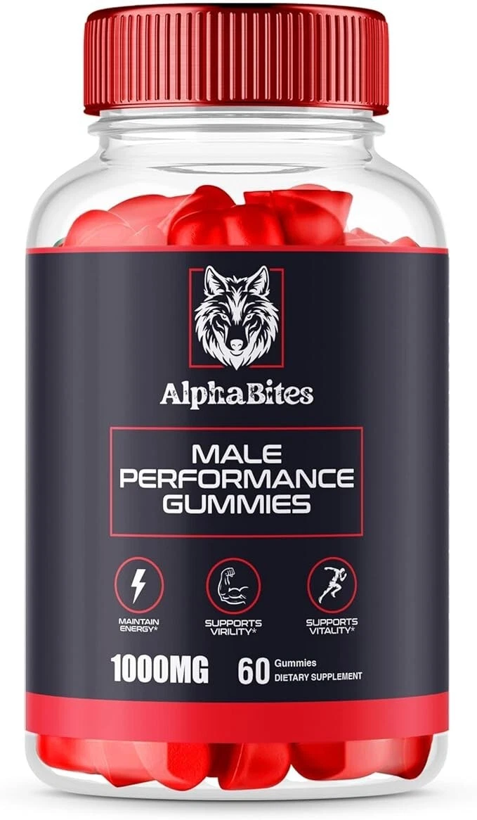 Alpha Bites Male Performance Advanced Formula Dietary Supplement - (60 Gummies)