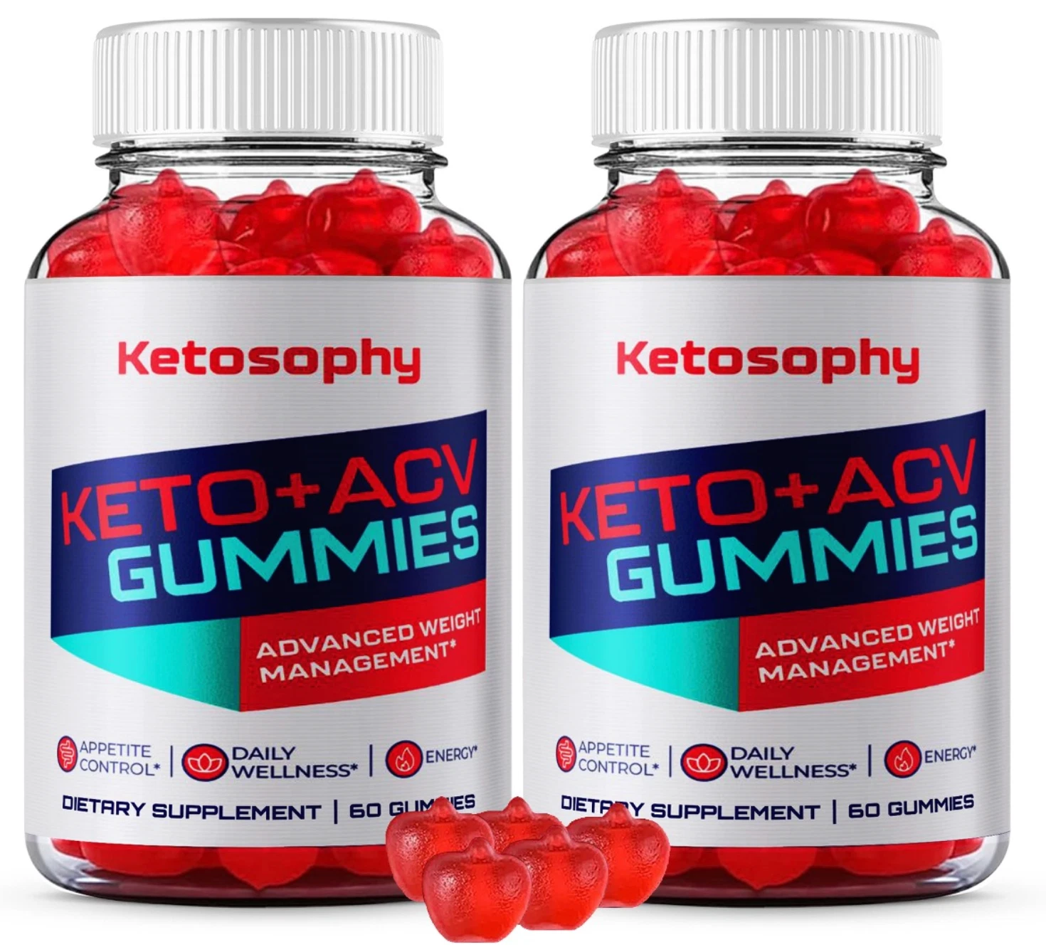 (2 Pack) Ketosophy ACV Keto Advanced Weight Loss Gummies to Burn Stubborn Fat