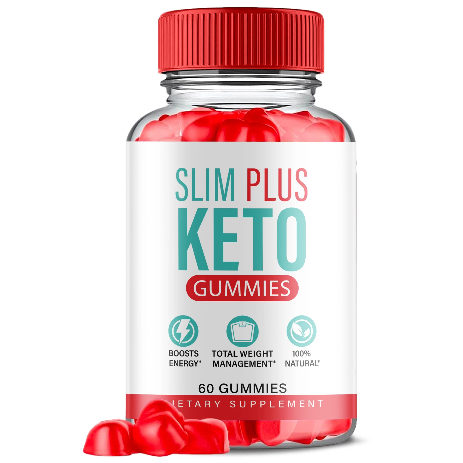 Slim Plus Keto Gummies, Slim Plus Keto AVC Gummies for Weight Loss (60 Gummies)