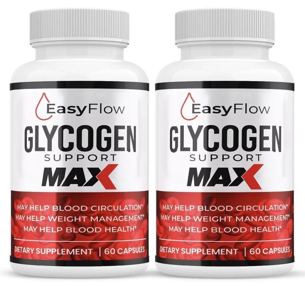 EasyFlow Glycogen MAX Support Pills, Easy Flow Capsules Blood Support (2 Pack)