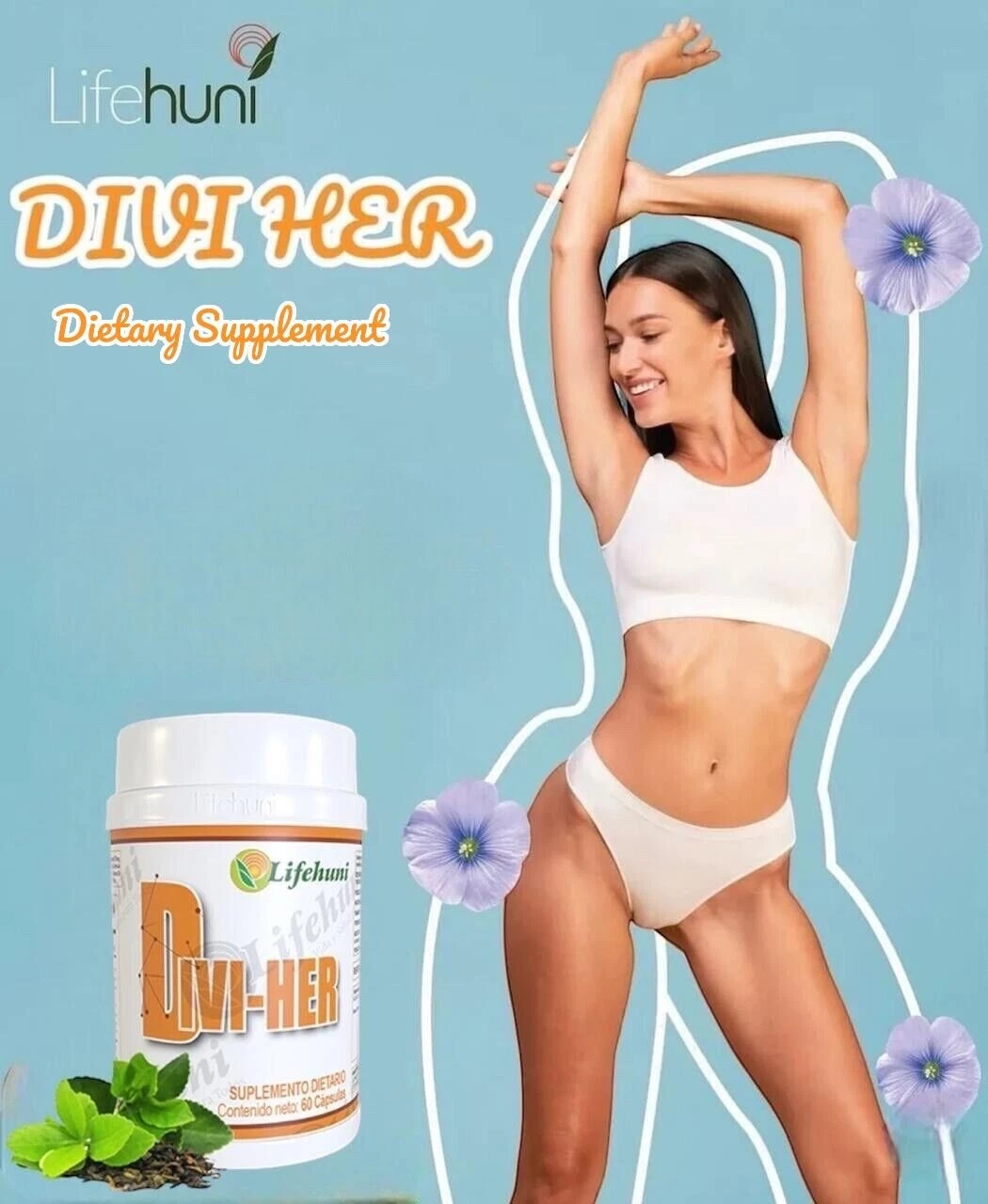 DIVI HER DIETARY SUPPLEMENT WEIGHT LOSS SUPPORT FOR MEN & WOMEN/ 60 CAPSULES