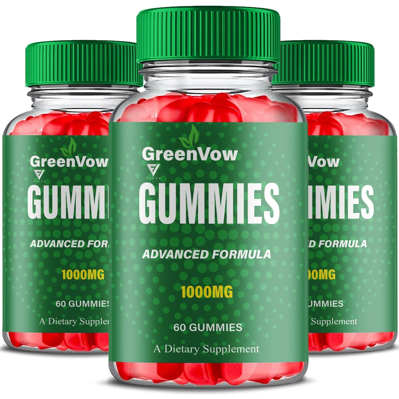 (3 Pack) GreenVow Health Gummies, Green Vow Advanced Support (180 Gummies)