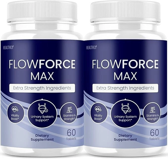 Flow Force Max Prostate Support & Vitality Boost Supplement (120 Capsule) 2-Pack