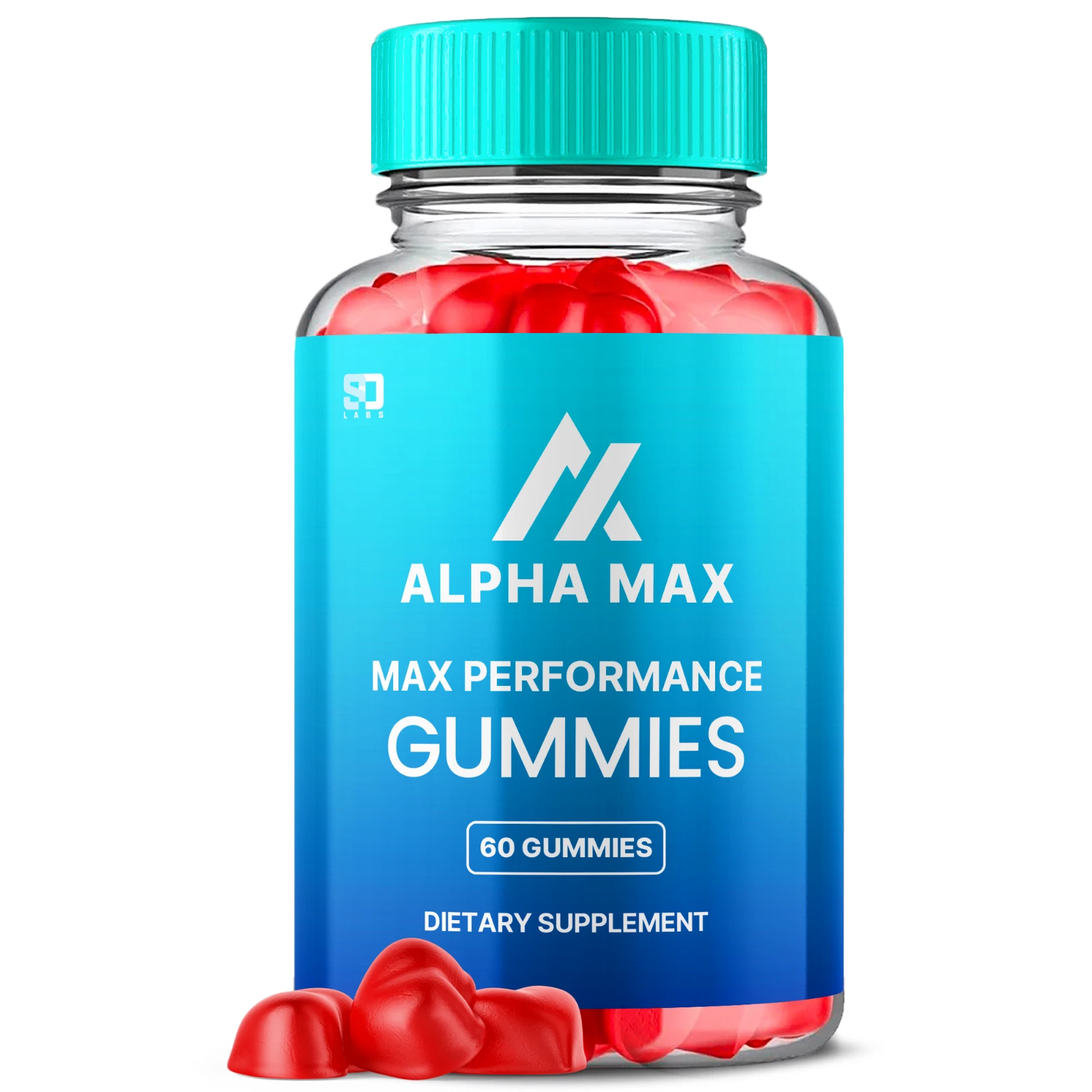(1 Pack) Alpha Max Performance Gummies for Men Advanced Supplement 60 Gummies