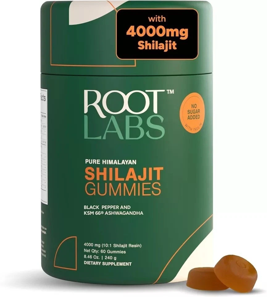 Pure Himalayan Shilajit Gummies I No Added Sugar I KSM-66 Ashwagandha, Gokshura.