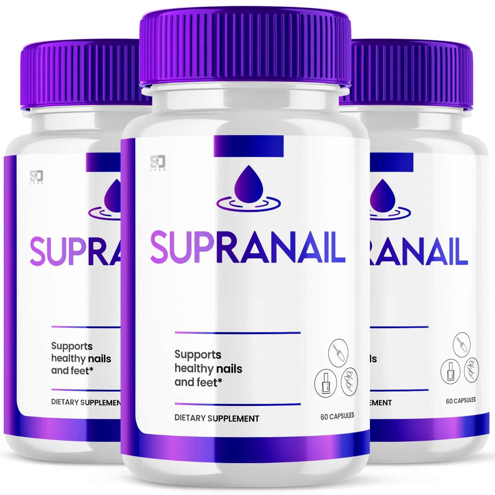 (3 Pack) Supranail Supplement Pills - Support Healthy Nails & Hair Growth 180ct