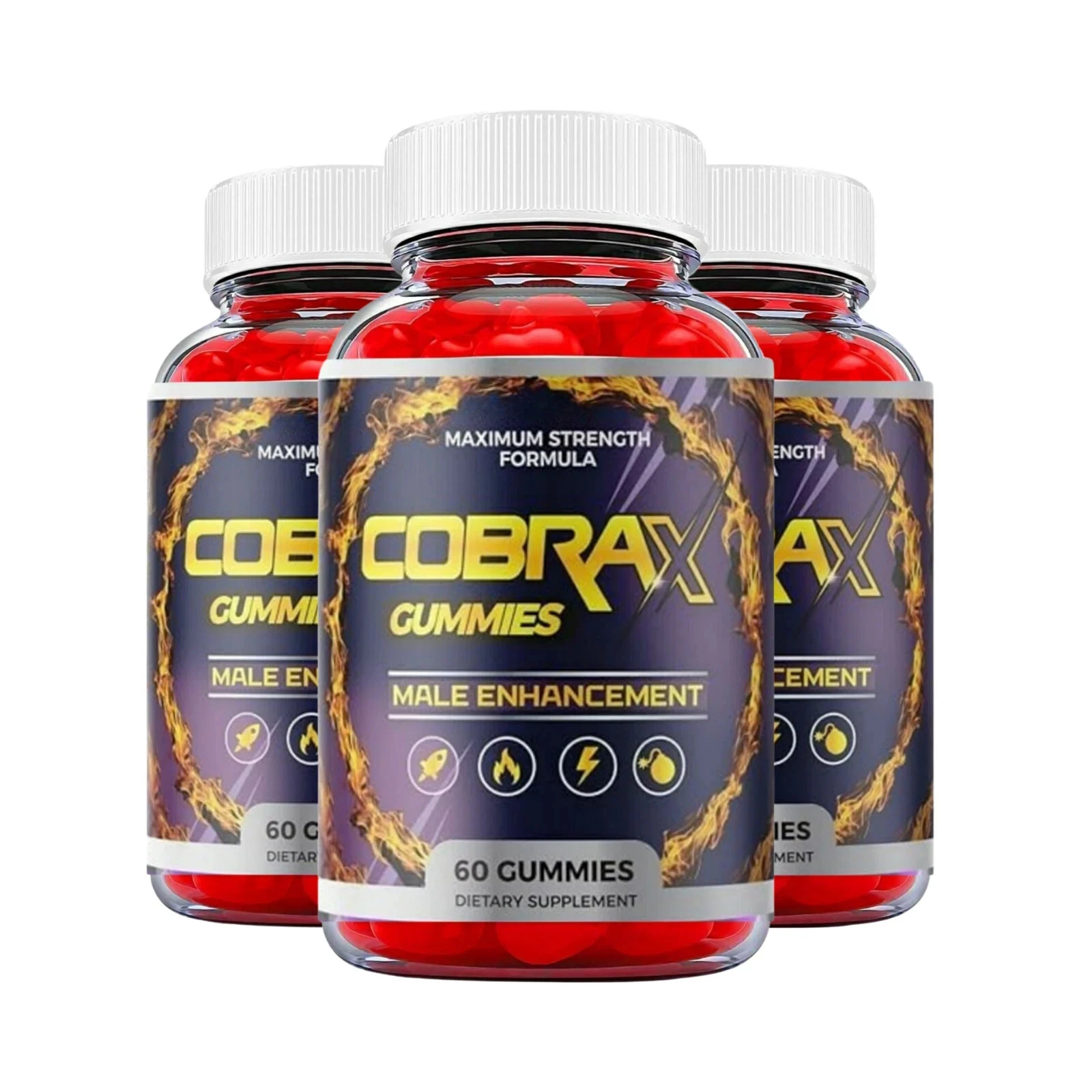3-Pack Cobra X Gummies - CobraX Enhancement Support For Men -180 Gummies