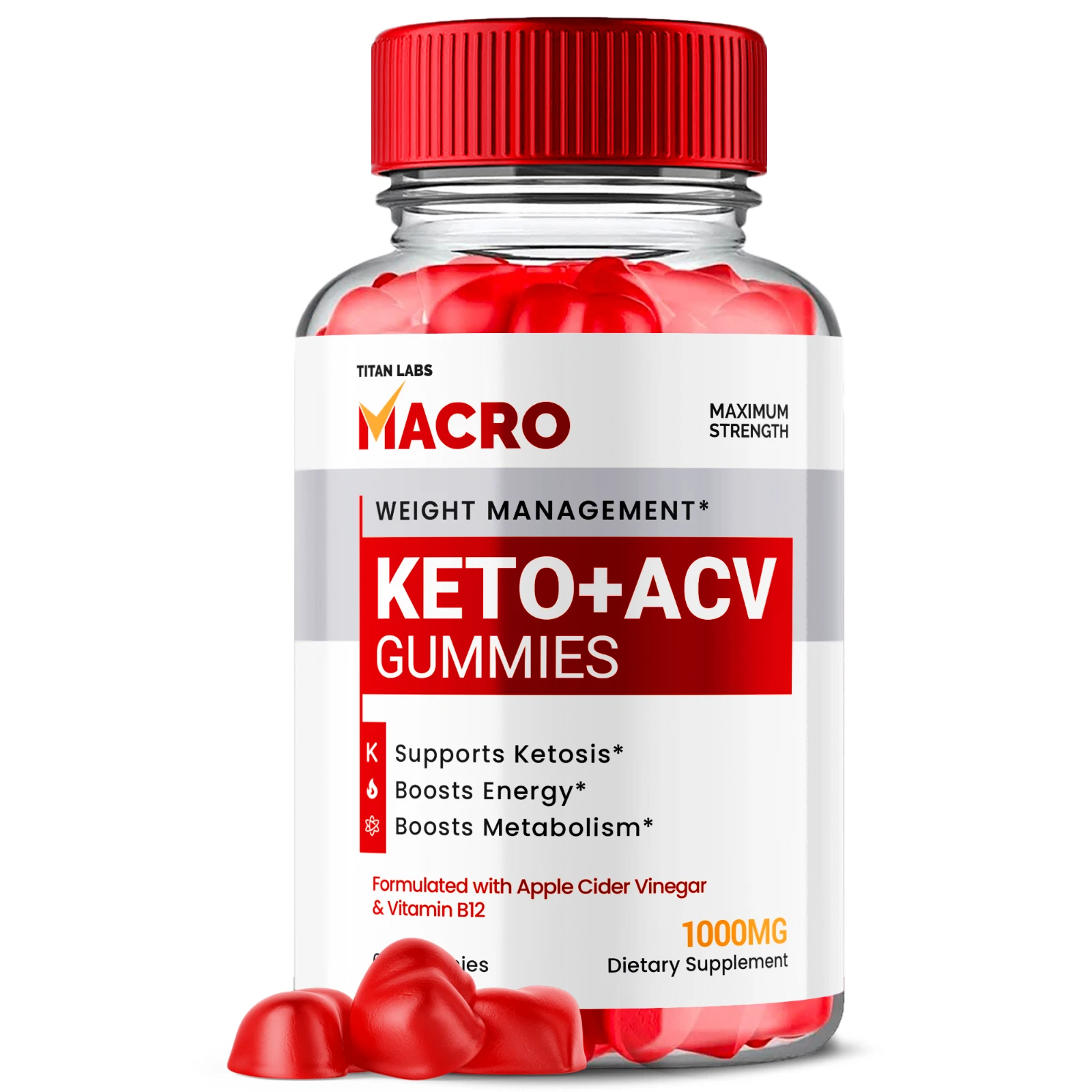 Macro Keto Gummies, Keto Macro Keto + ACV Gummies for Weight Loss (60 Gummies)