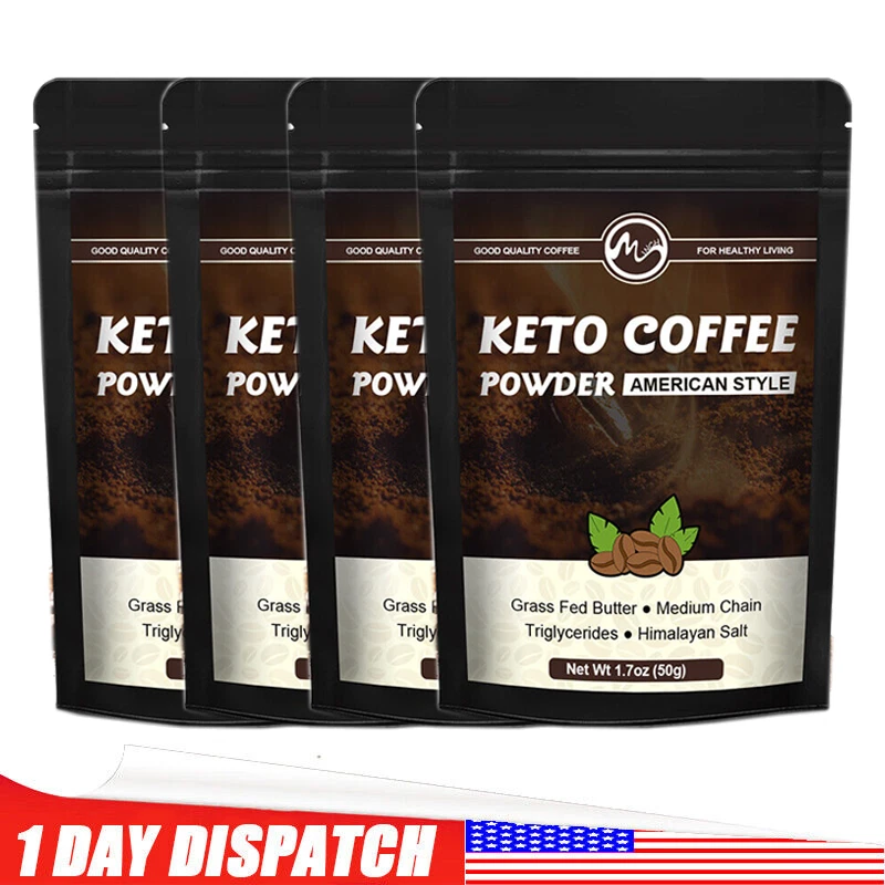 1-4 Pack Keto Instant Keto Coffee Powder Weight Loss Detox Keto Diet Coffee USA